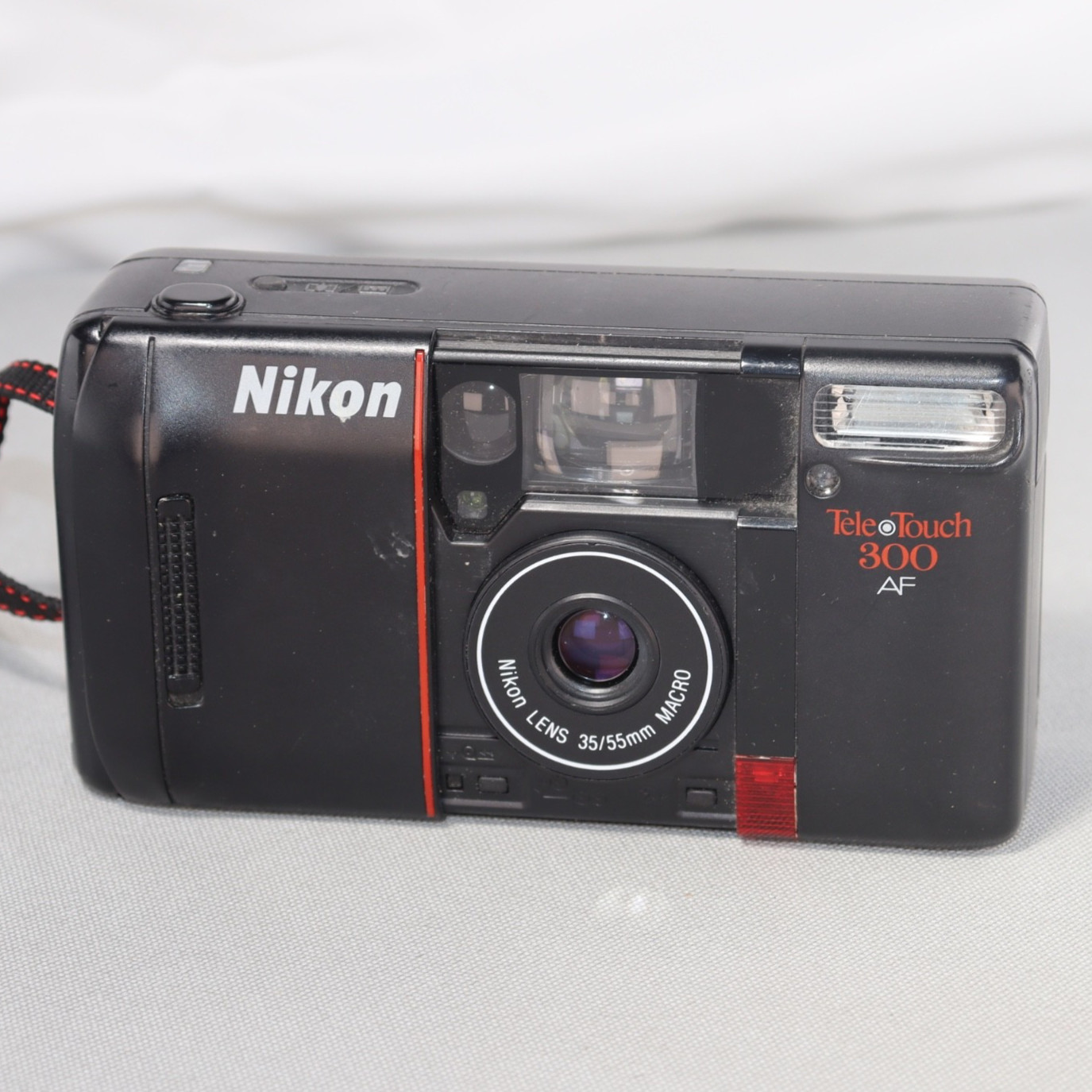 Nikon Tele Touch 300 AF Point & Shoot 35mm Film Camera Black *TESTED* W Battery Nikon Tele Touch 300 AF Point & Shoot 35mm Film Camera Black *TESTED* W Battery