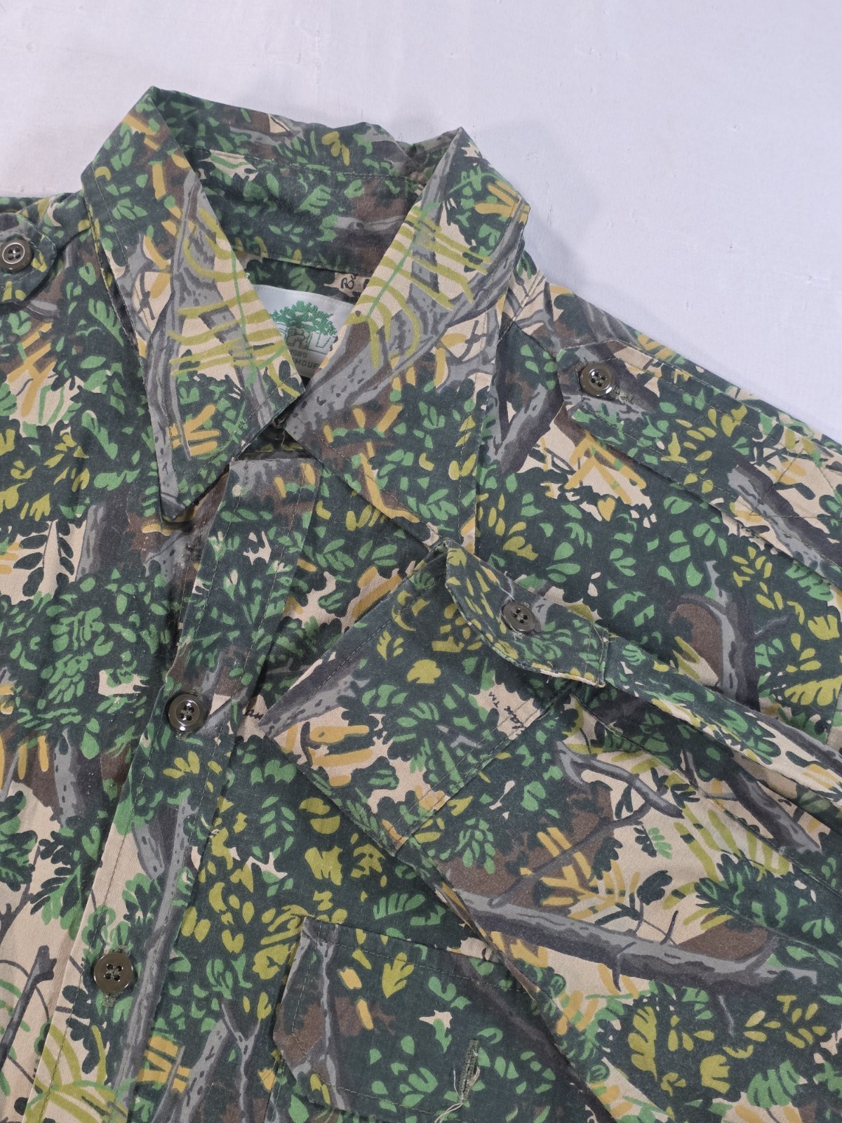 Vtg 1989 Bushlan South Texas Camo Shirt Mens L Cotton USA Gorpcore