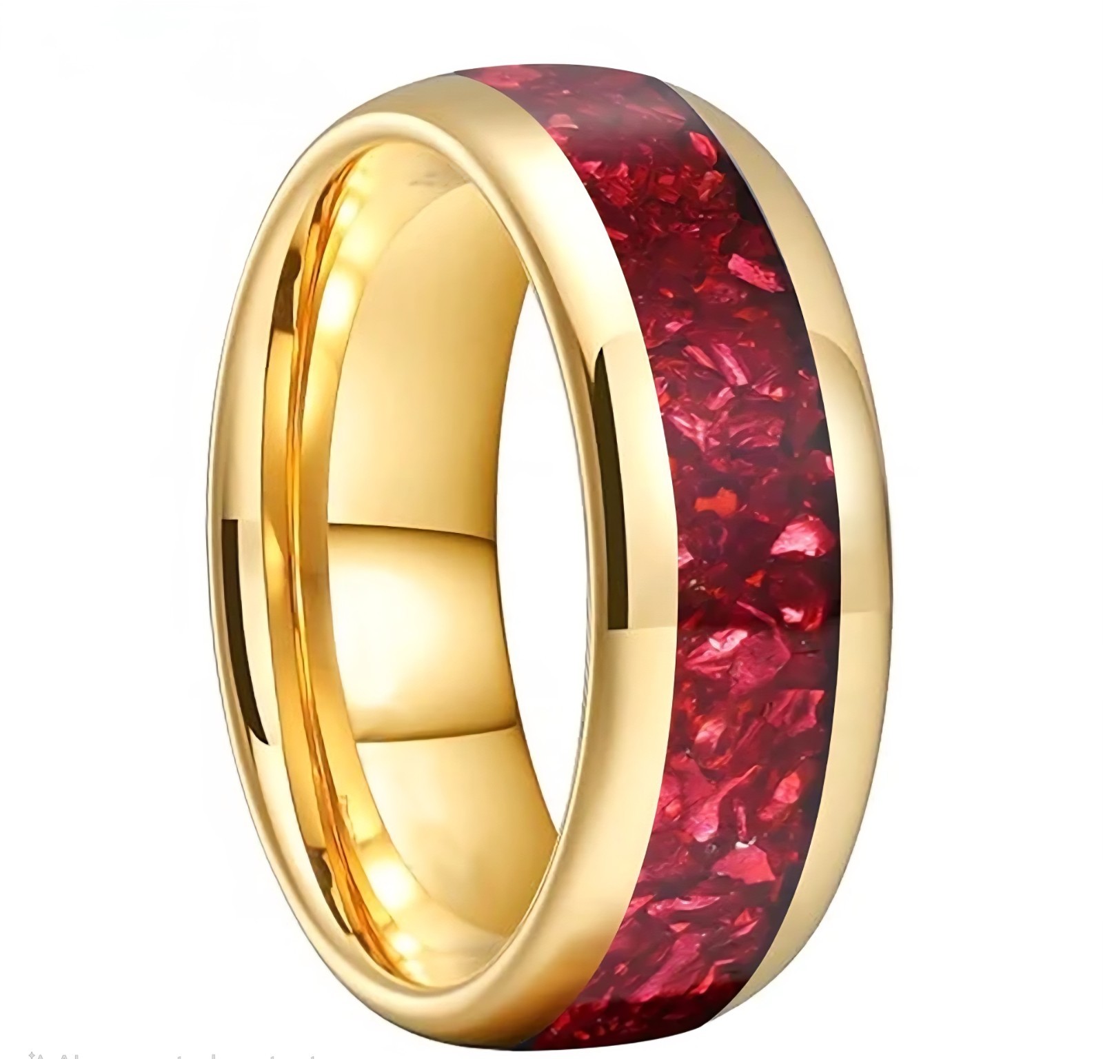 4/6/8MM Men Women Tungsten Carbide Ring Band Red Crystal Inlaid Ring Comfort fit 4/6/8MM Men Women Tungsten Carbide Ring Band Red Crystal Inlaid Ring Comfort fit
