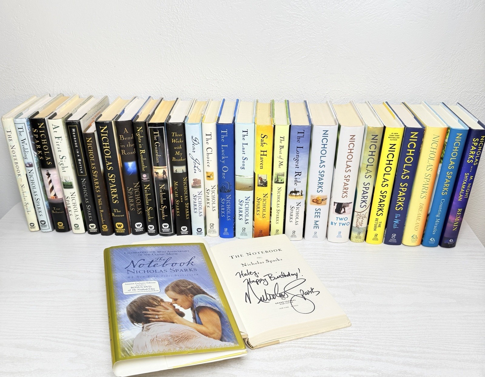 Nicholas Sparks SIGNED Complete Set Series 1-26 Plus 1 Hardcovers 1/1 all But 2