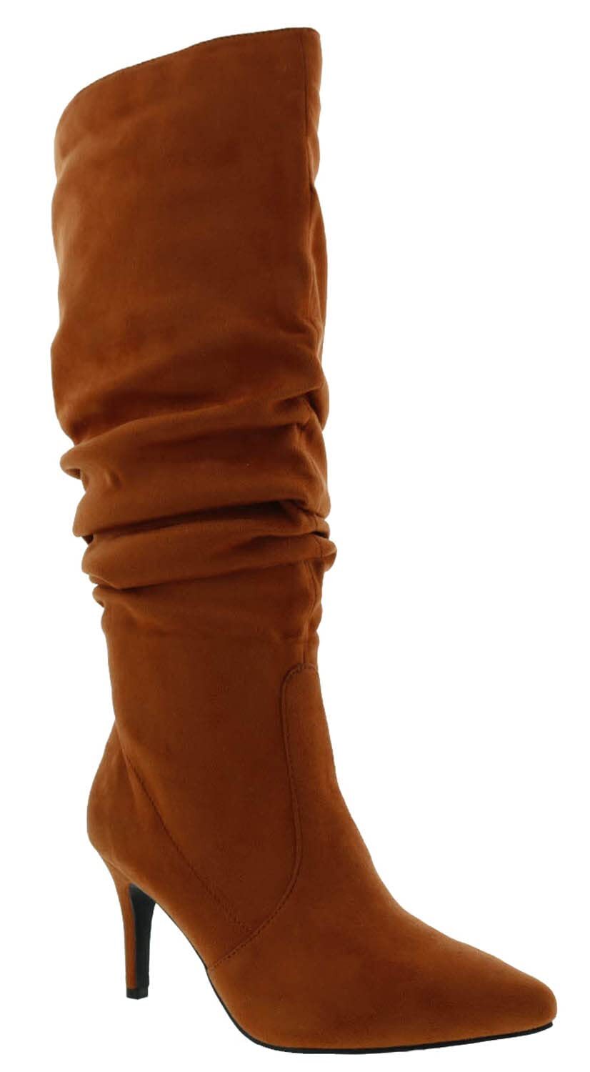 Bellini Women\'s Amp Heeled Dress Boot, Rust Microsuede, 12 Medium (B)