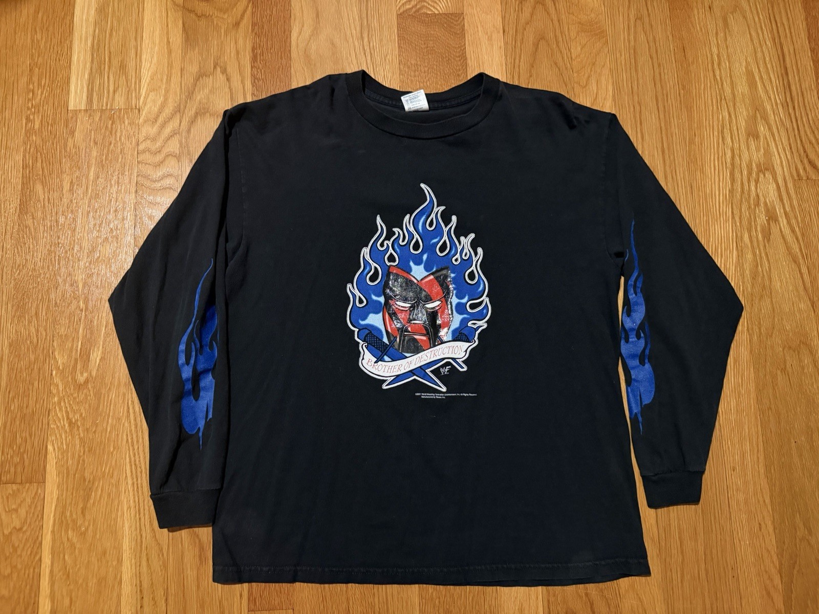 Vintage 2001 WWF Brother of Destruction Kane T Shirt Undertaker Mens Sz Large