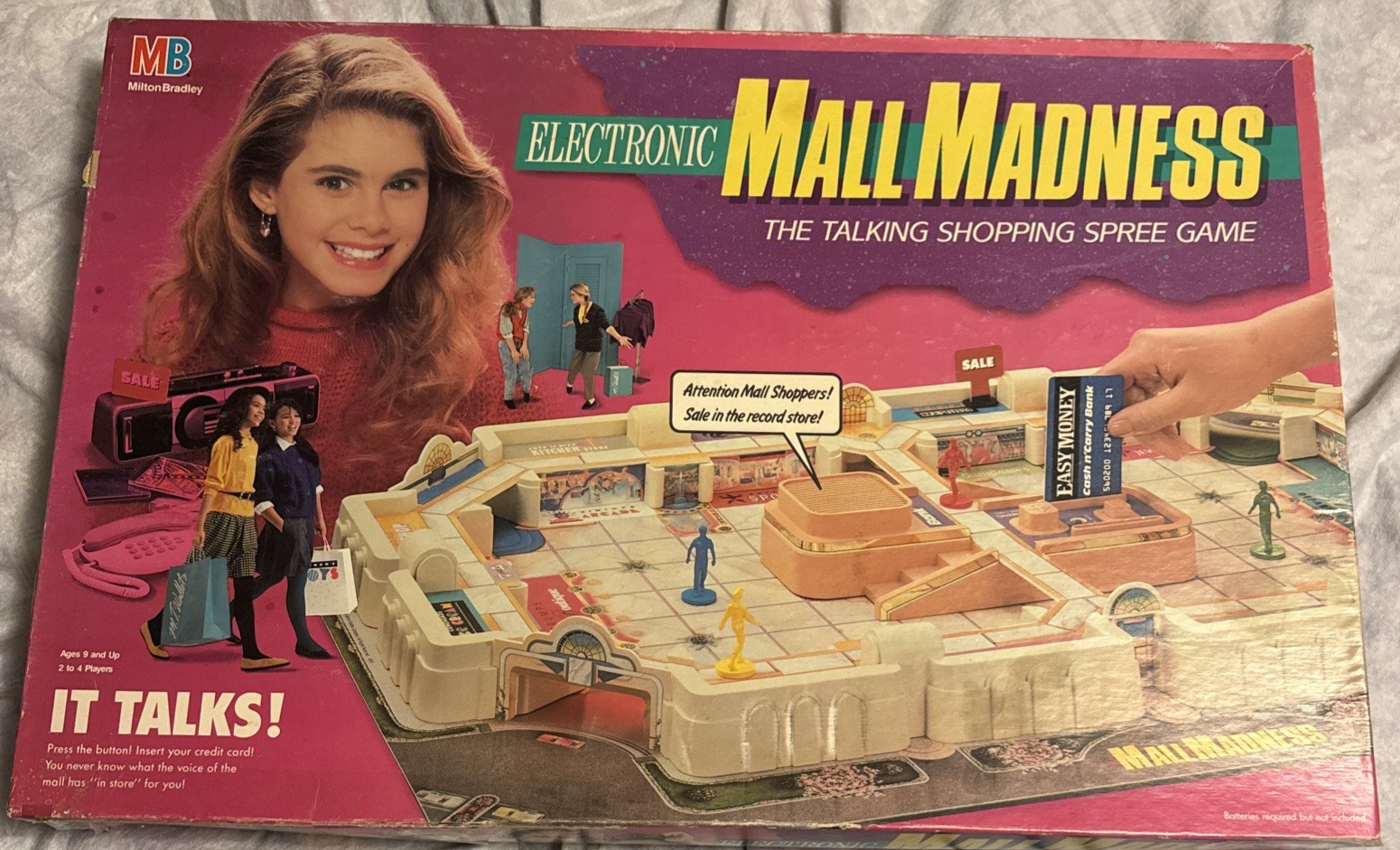 Vintage Milton Bradley Mall Madness Board Game COMPLETE Untested W/ Box Wear Vintage Milton Bradley Mall Madness Board Game COMPLETE Untested W/ Box Wear