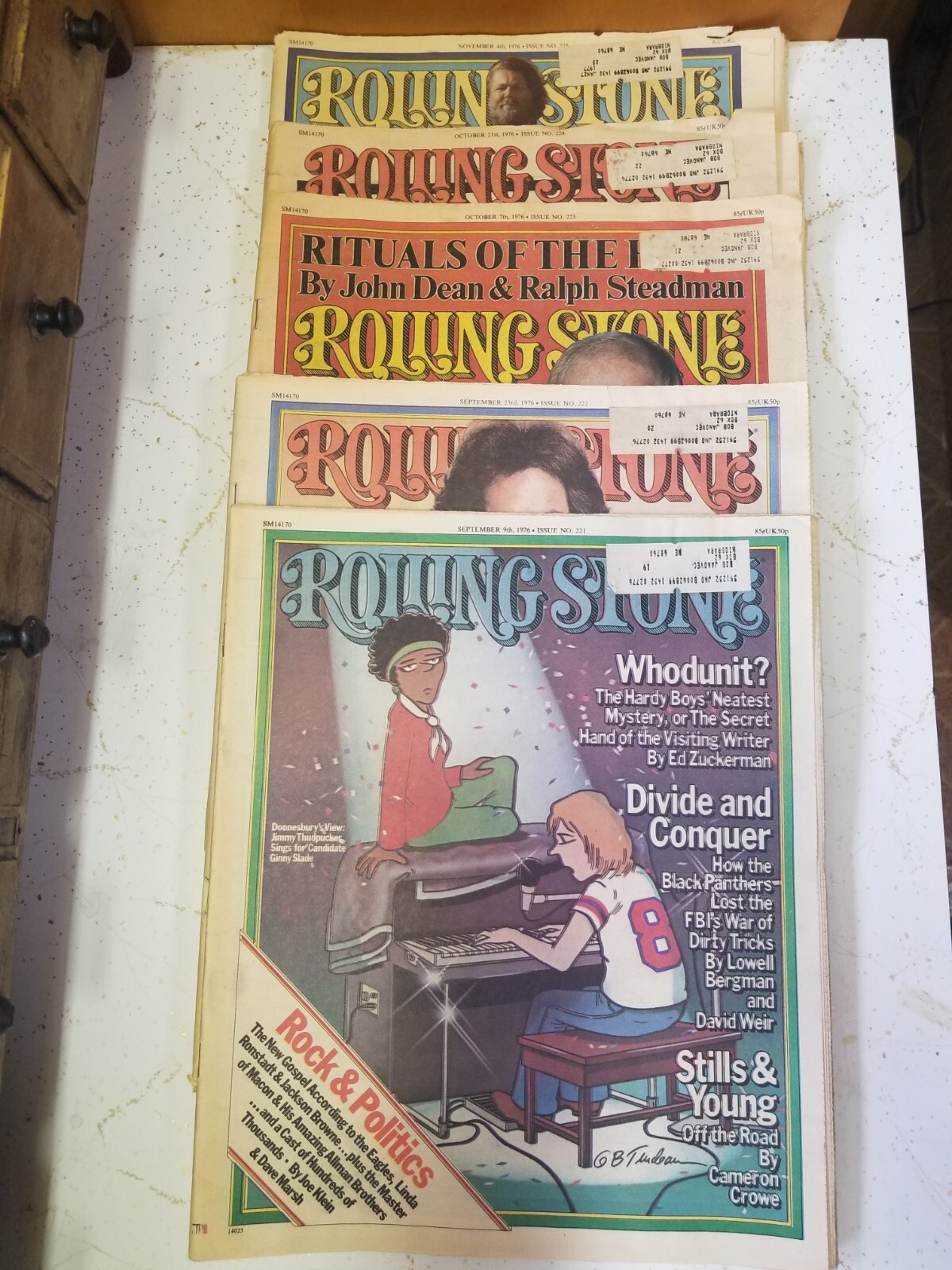 Rolling Stone Magazine Lot of 5 Issues from 1976 Issues 221 222 223 224 225 Rolling Stone Magazine Lot of 5 Issues from 1976 Issues 221 222 223 224 225