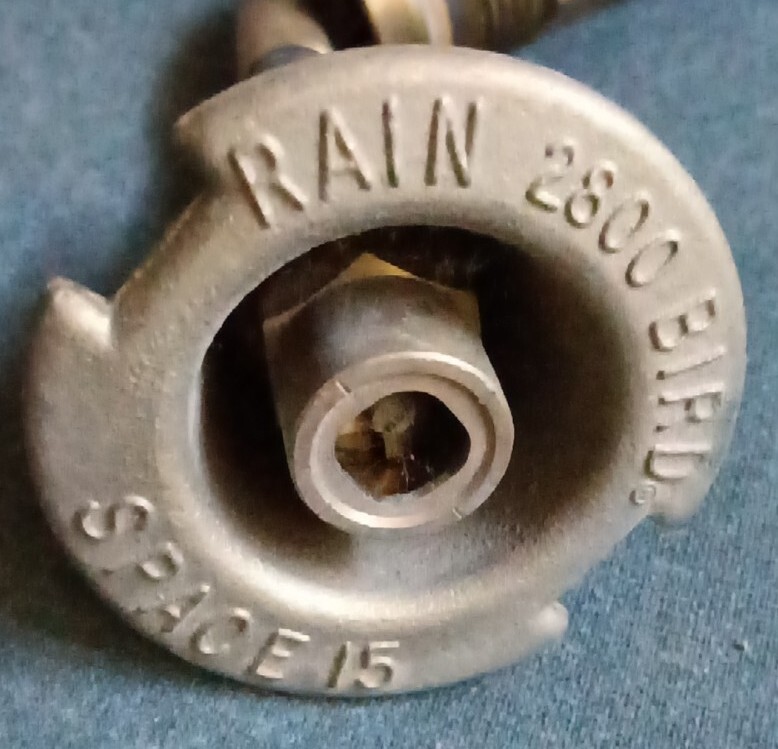 Single Vintage Rainbird Brass Pop Up Sprinkler Head 2800 Space 15