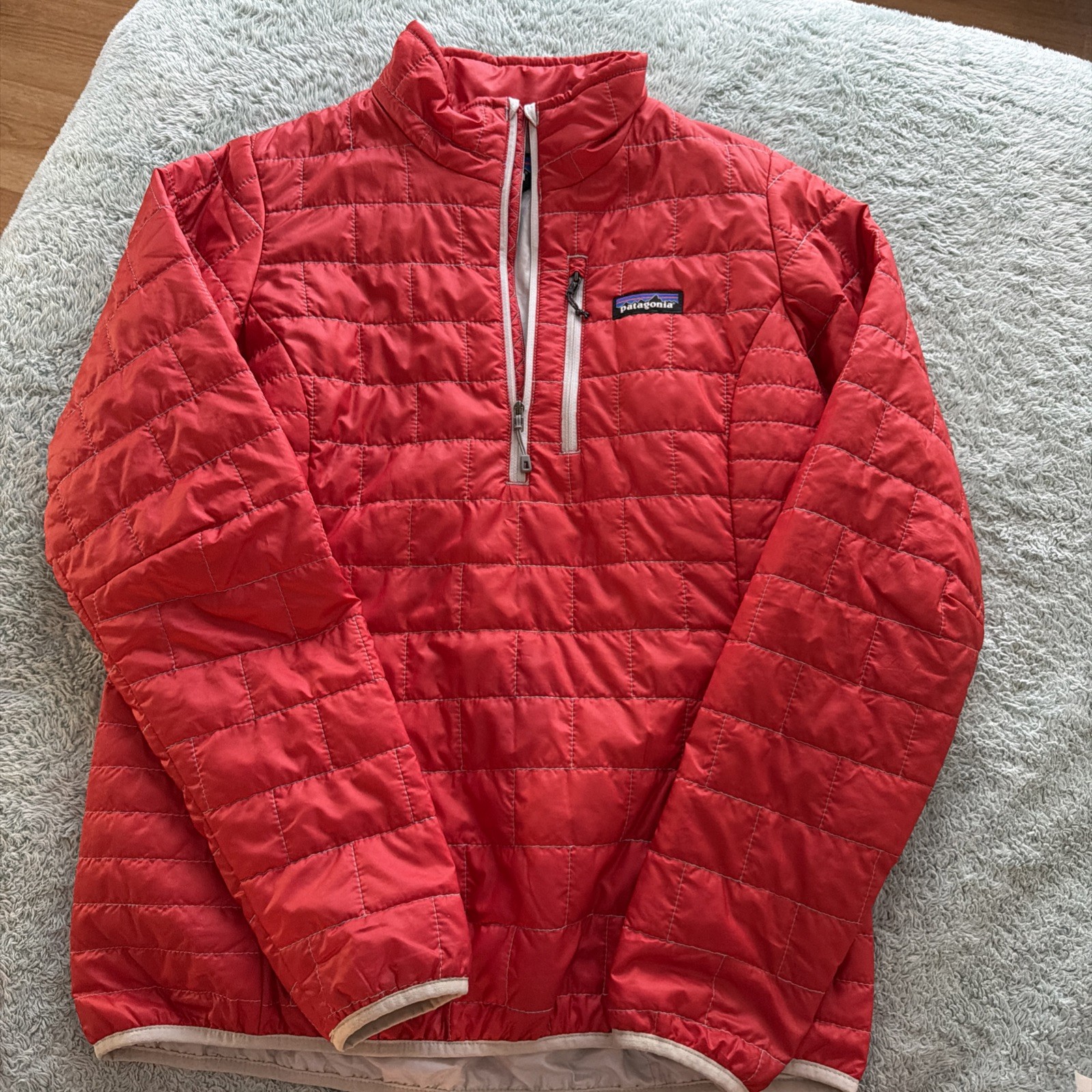 Patagonia Nano Puff Women\'s Medium Red Quilted 1/2 Zip Puffer Jacket Patagonia Nano Puff Women\'s Medium Red Quilted 1/2 Zip Puffer Jacket