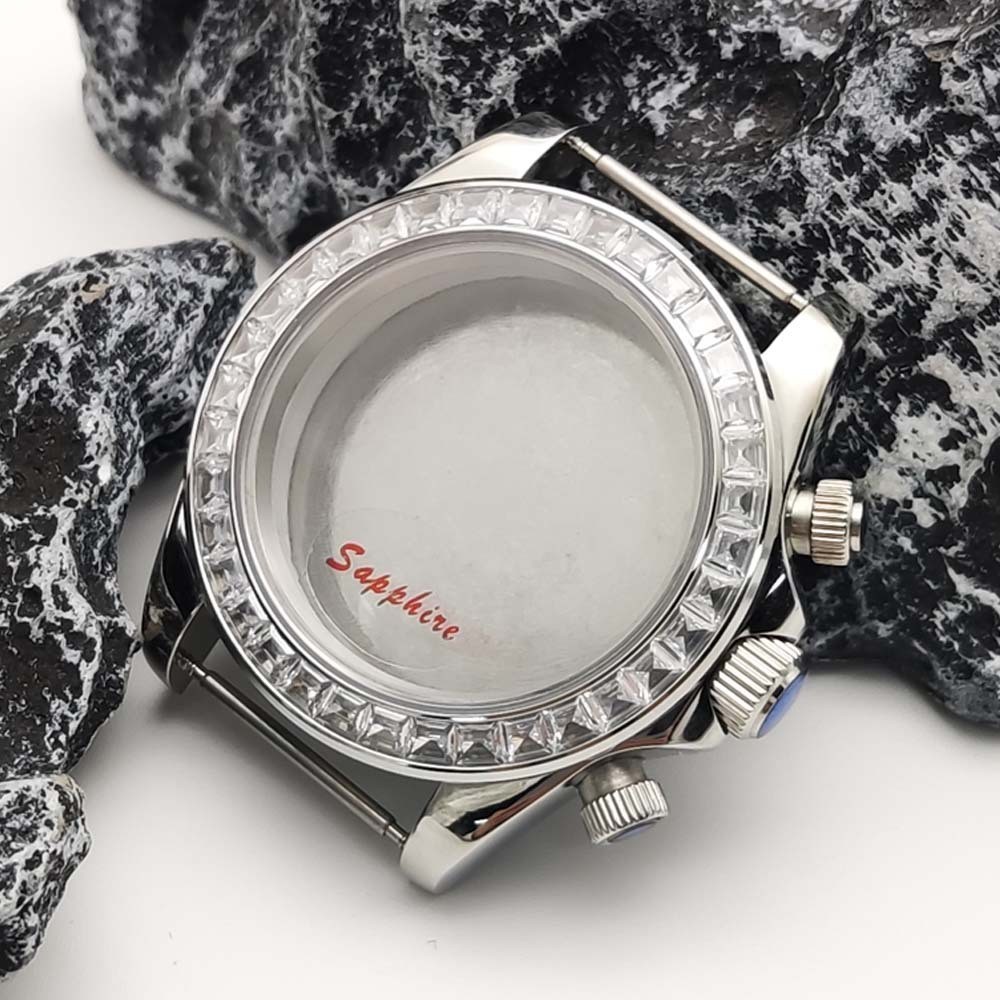 40mm VK63 Diamond Case Sapphire Crystal Stainless Steel Watch