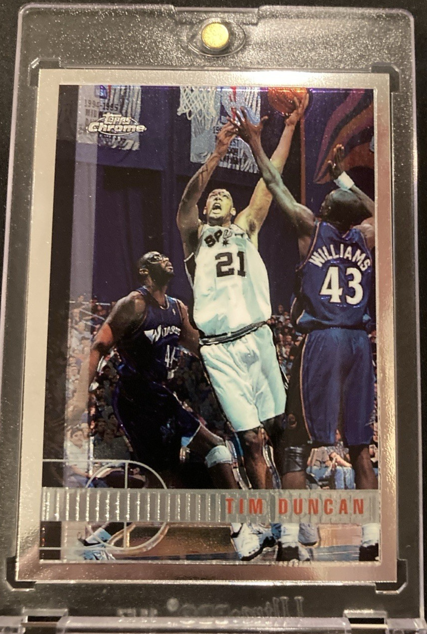 1997-98 Topps Chrome Tim Duncan #115 Rookie RC San Antonio Spurs