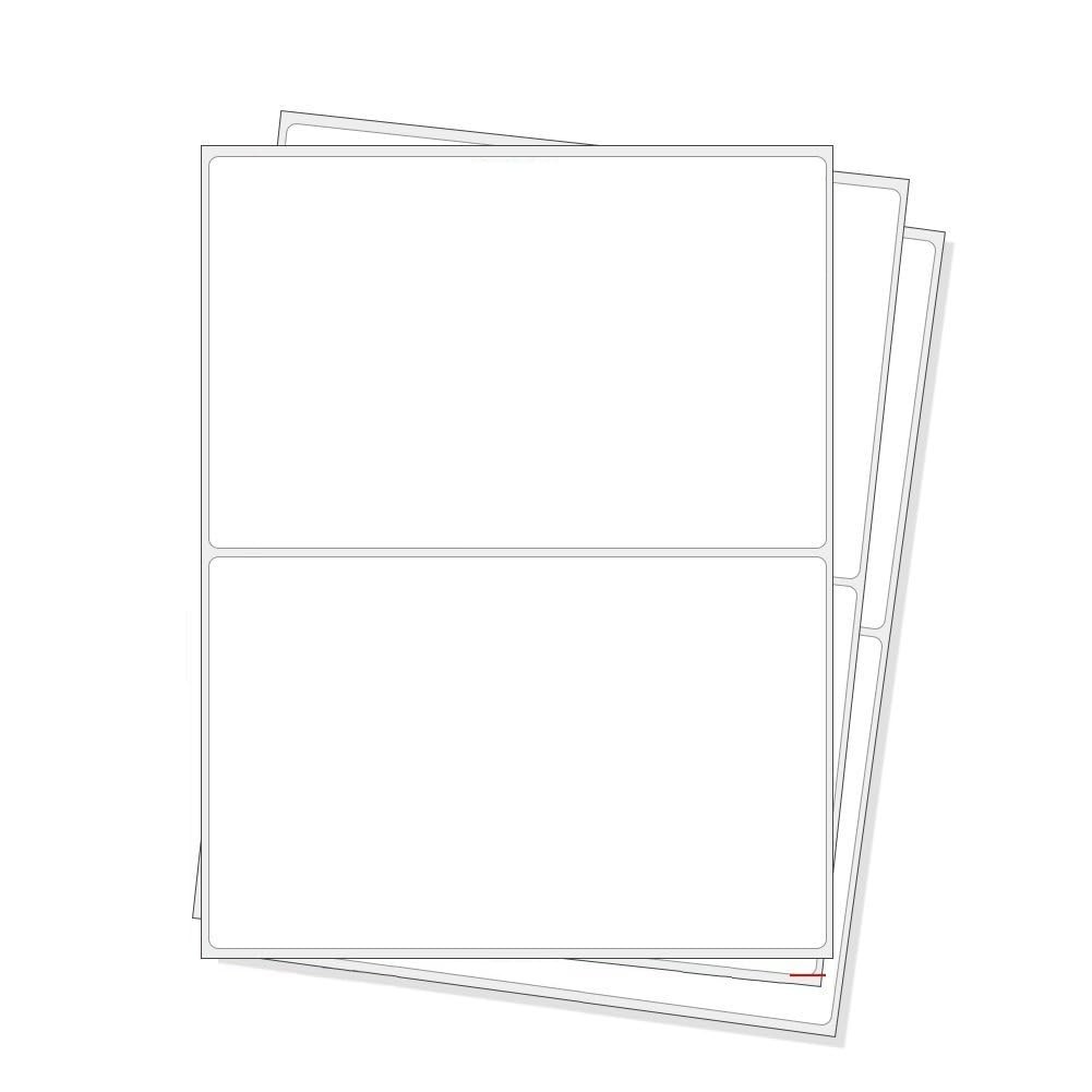 Half Sheet Shipping Labels 8.27x5.32 Self Adhesive Laser Inkjet