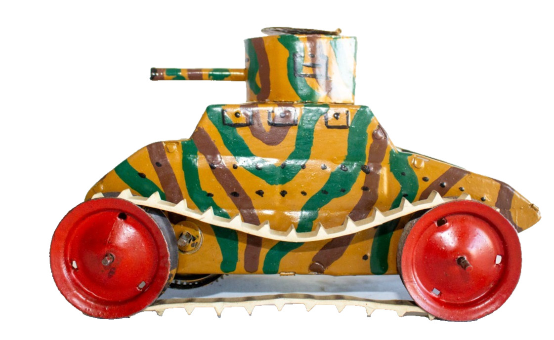1930\'s Post-WWI French Tin Clockwork Tank