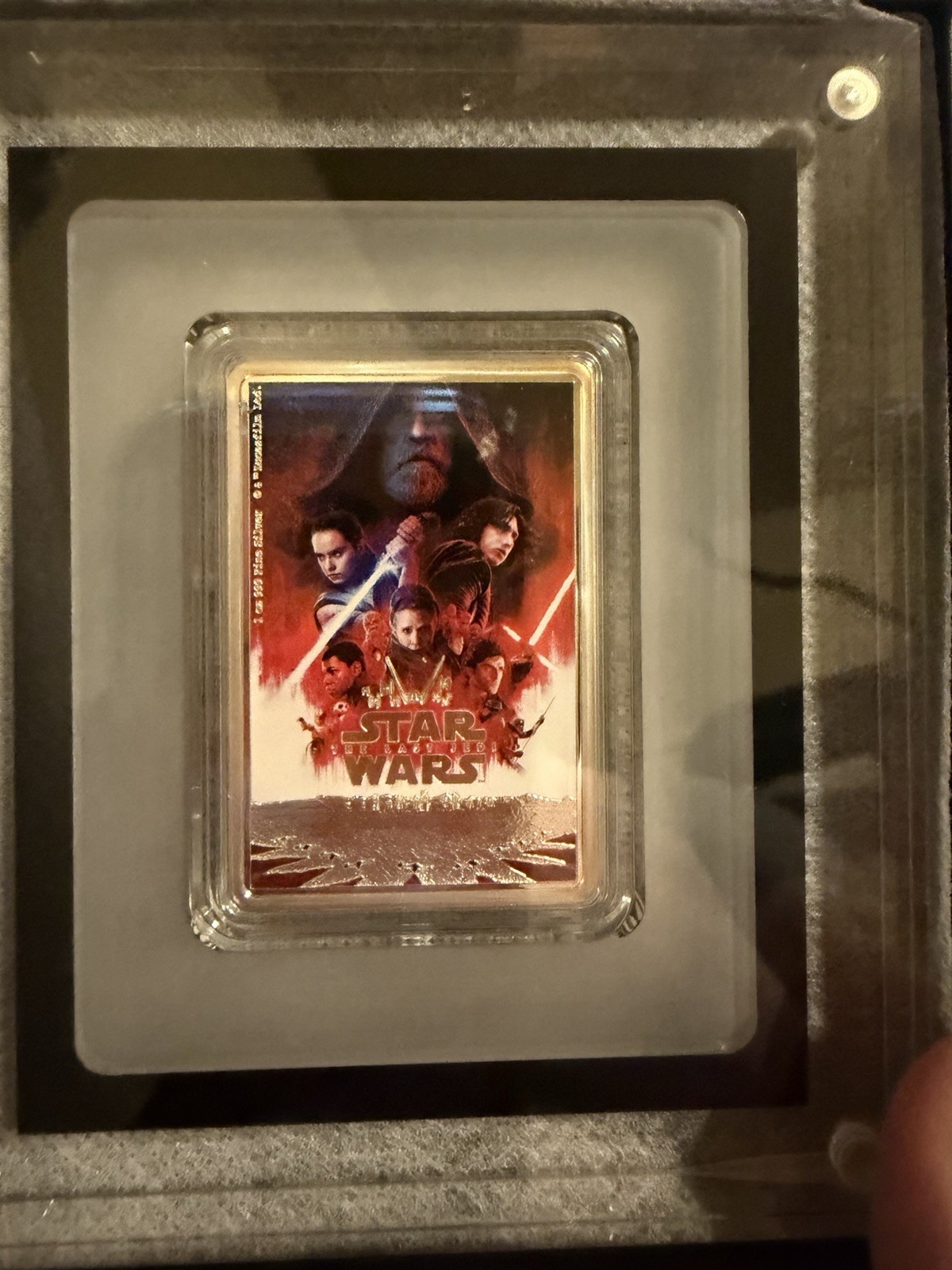2019 Niue Star Wars The Last Jedi Movie Poster 1 oz .999 Silver Coin Bar
