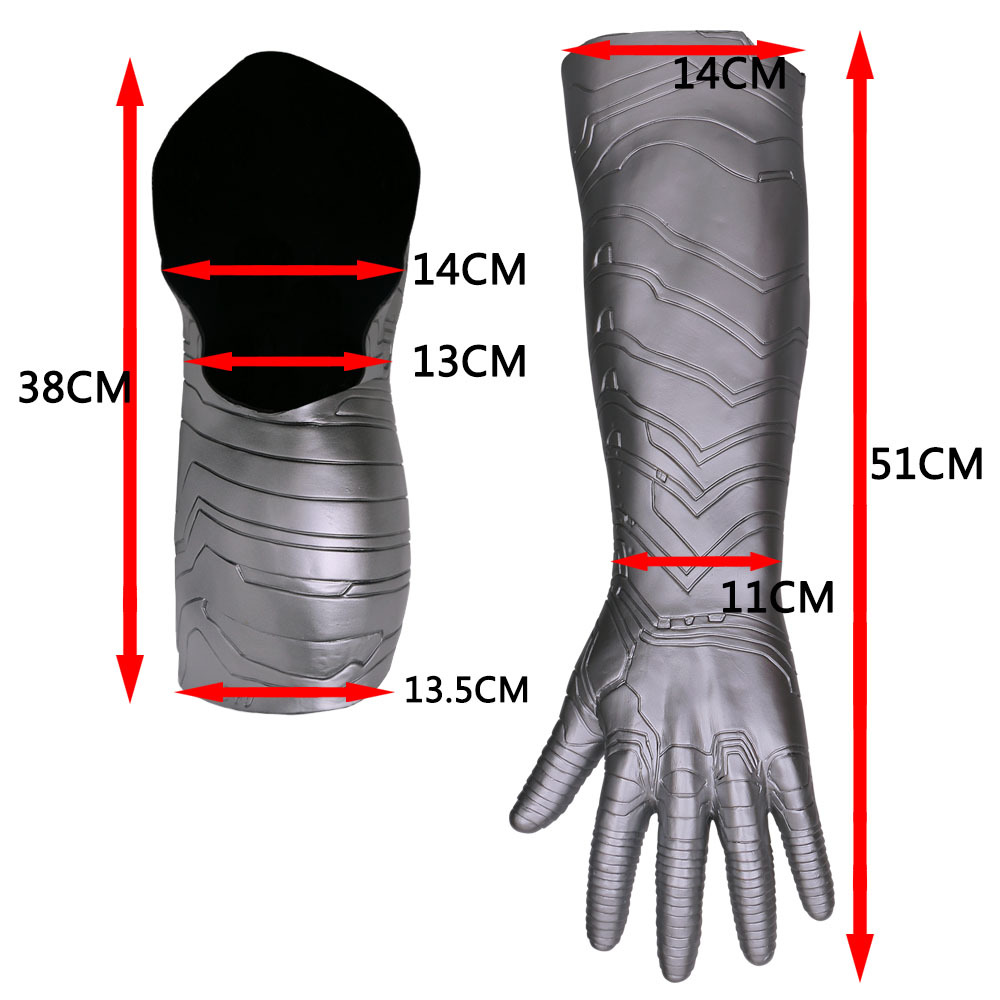 Captain America 3 Civil War Winter Soldier Bucky Barnes Armor Arm Cosplay PVC Captain America 3 Civil War Winter Soldier Bucky Barnes Armor Arm Cosplay PVC