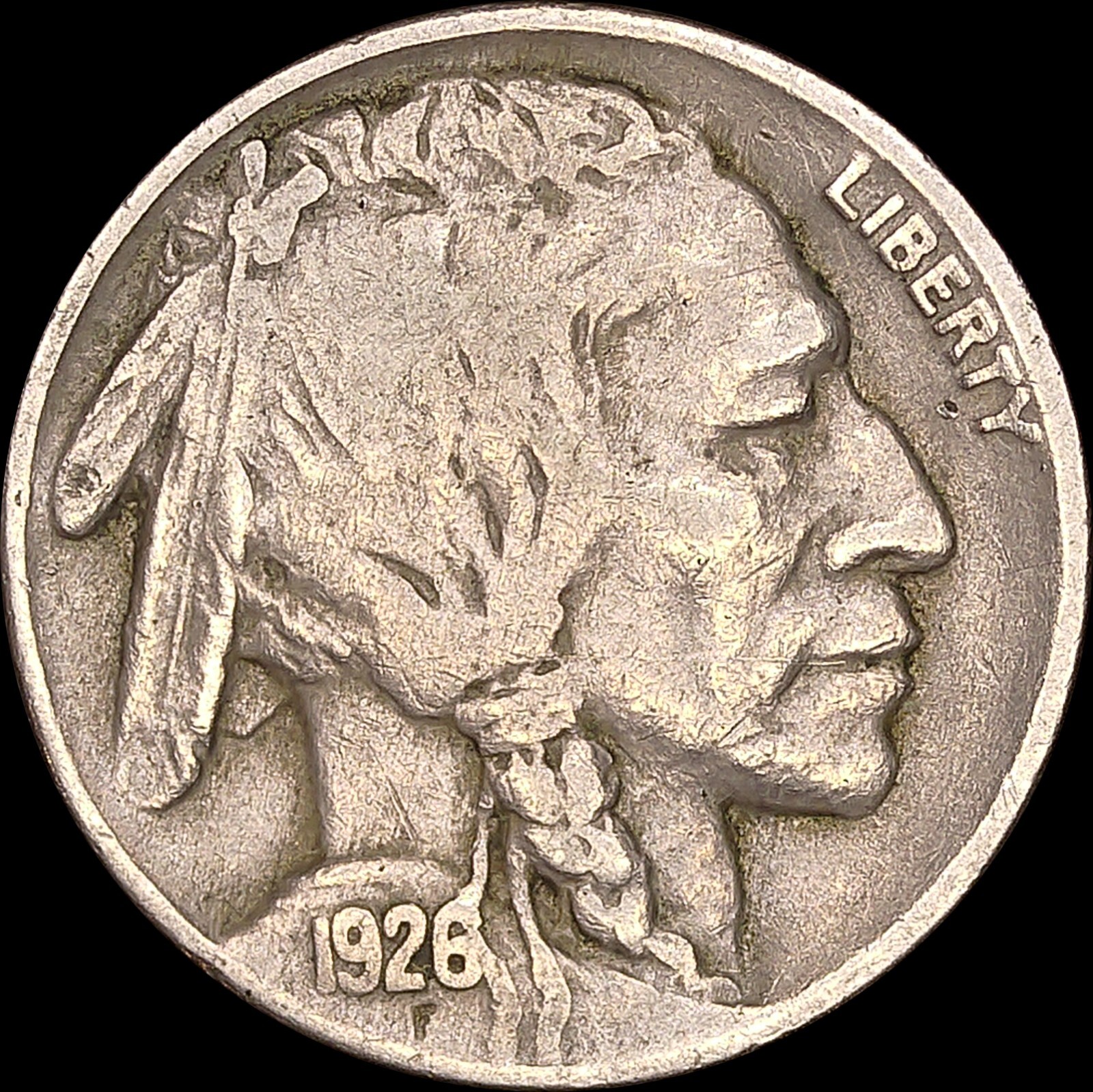 1926 5C Buffalo Nickel Ungraded Circulated