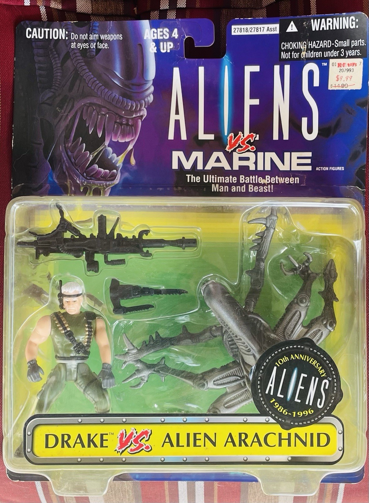 Kenner Aliens vs Marines Vintage 1996🔥DRAKE VS. ALIEN ARACHNID 🔥Sealed 2 Pack