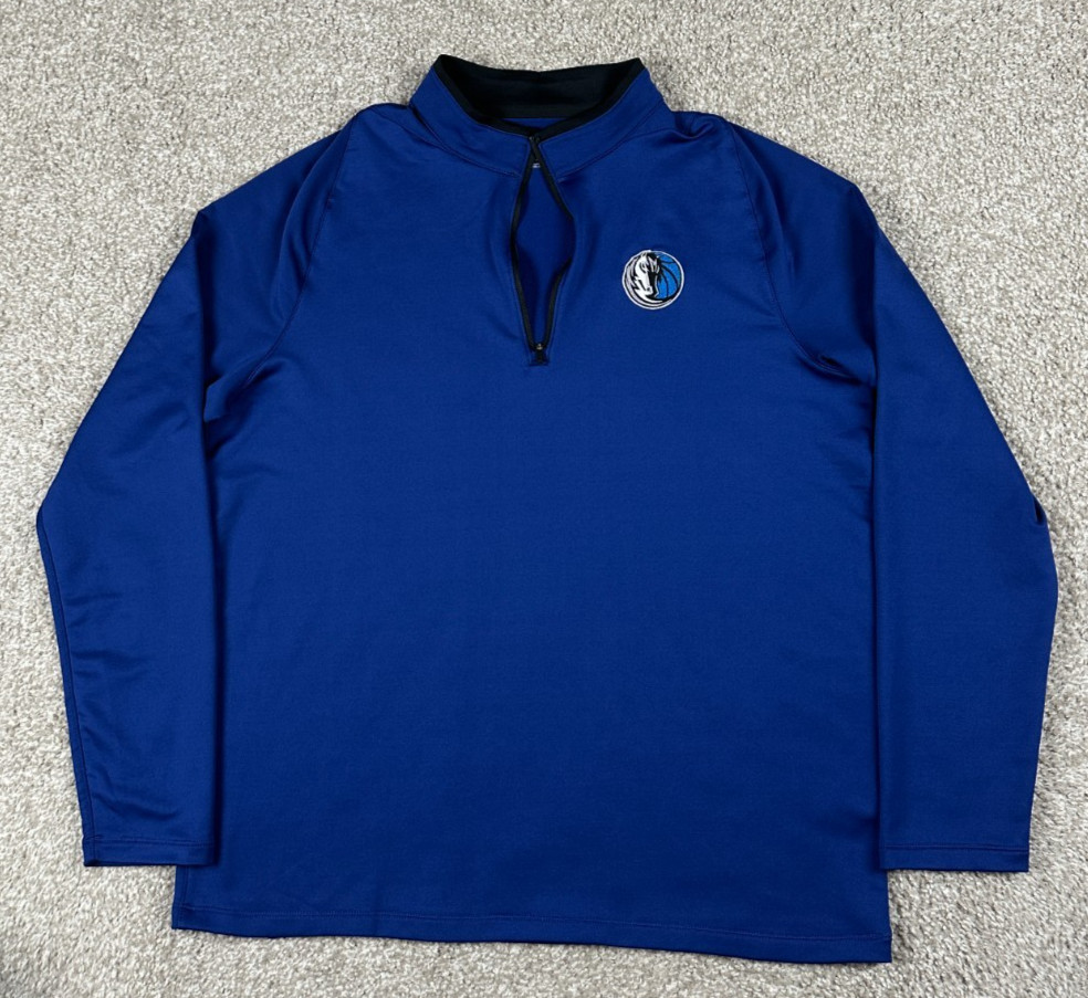 Dallas Mavericks Sweater Mens Large Blue Nike 1/4 Zip Pullover NBA Basketball Dallas Mavericks Sweater Mens Large Blue Nike 1/4 Zip Pullover NBA Basketball
