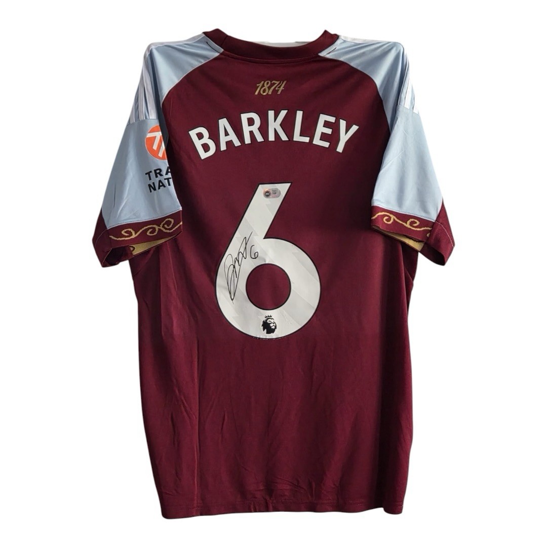 Ross Barkley Signed Shirt ACG Home ASTON VILLA JERSEY 25/26
