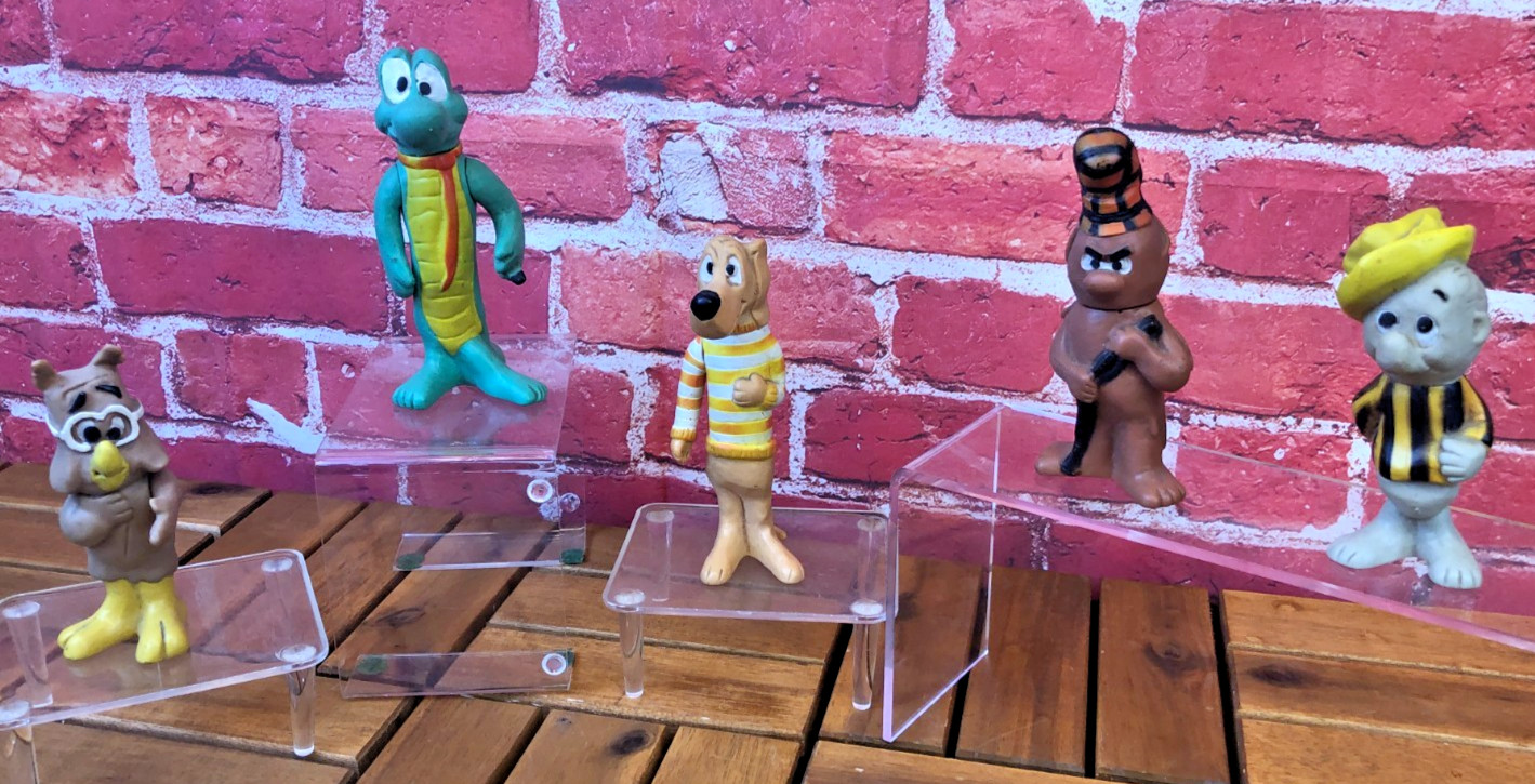 Vintage POGO POSSUM & FRIENDS Posable Vinyl 5 Figures 1969 WALT KELLY From JAPAN