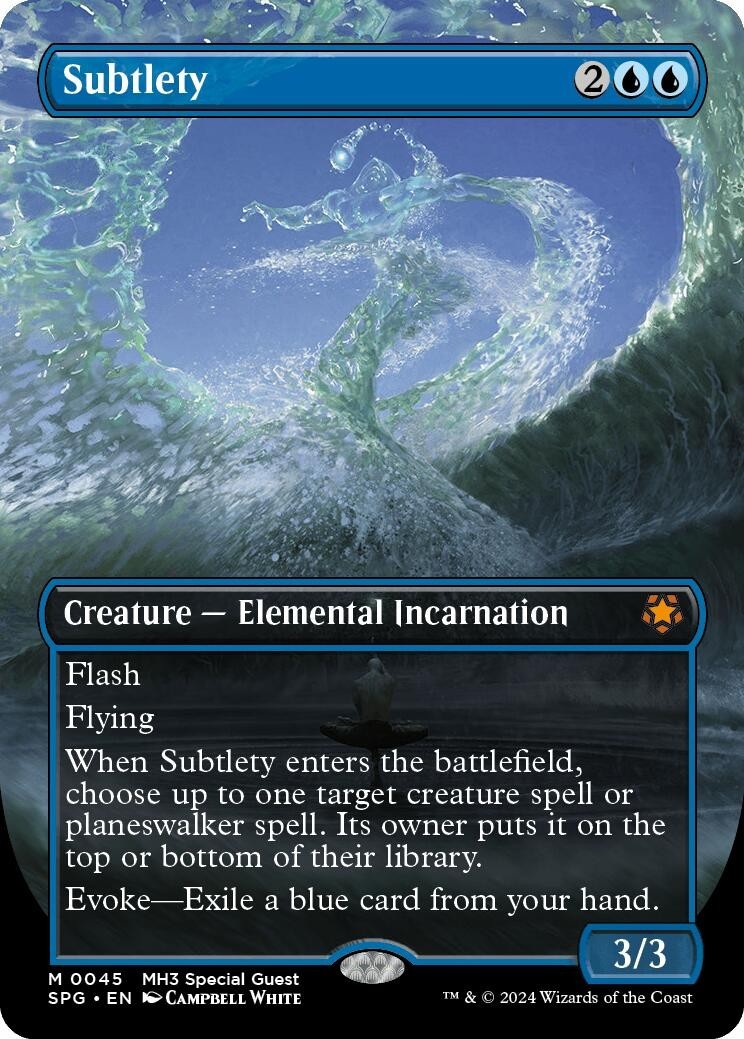 MTG SPG M Subtlety (Borderless) #45 NM MTG SPG M Subtlety (Borderless) #45 NM