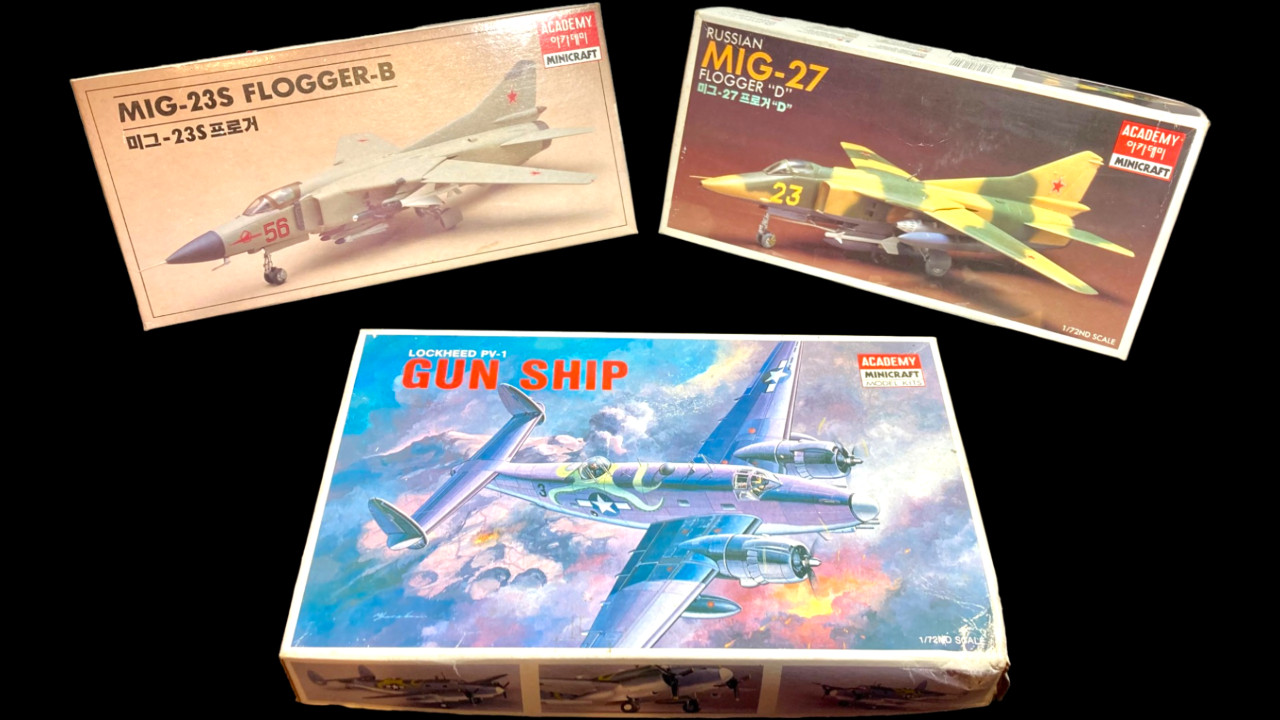 (Lot of 3) Academy 1621 1654 1678 Fighter Aircrafts 1/72 Model, New Parts-Sealed