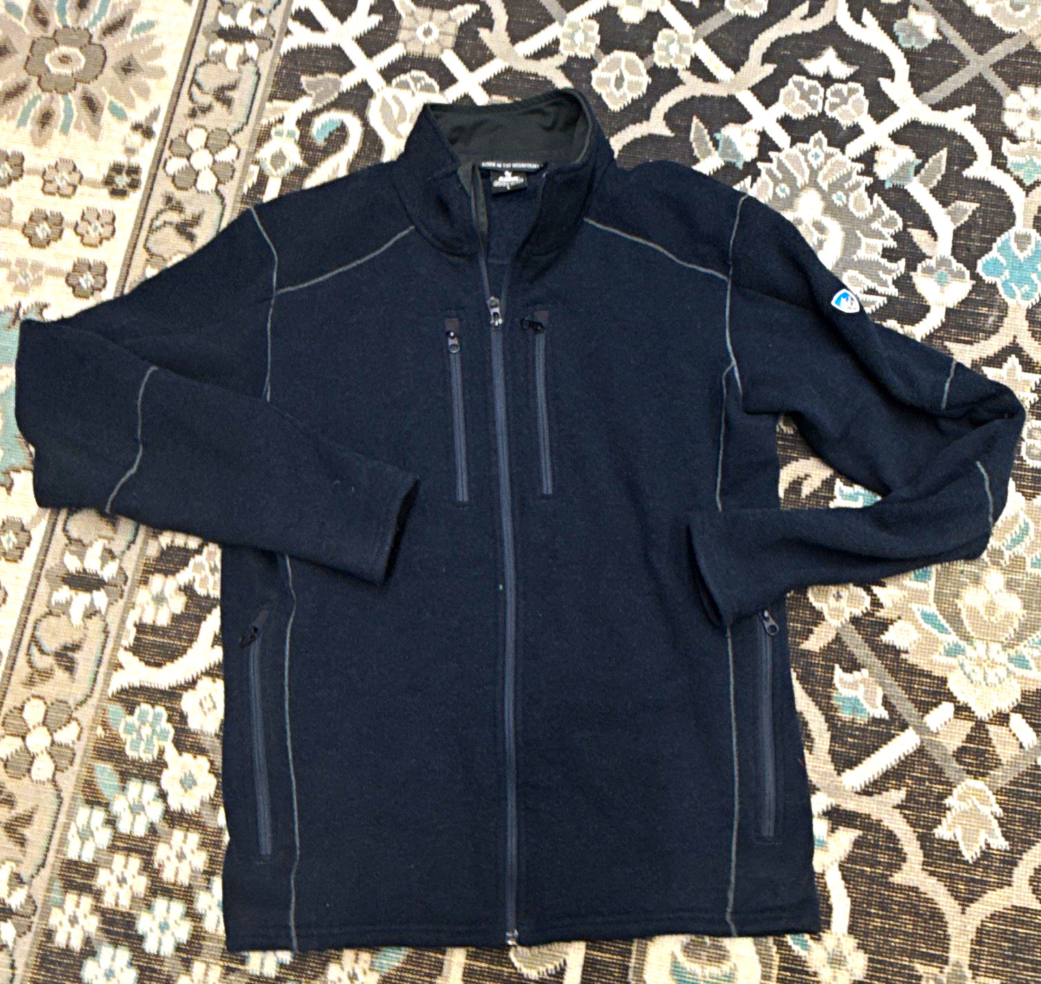 Kuhl Men’s Black Fleece Full-Zip Jacket w/ Zipped Pockets Size L Born