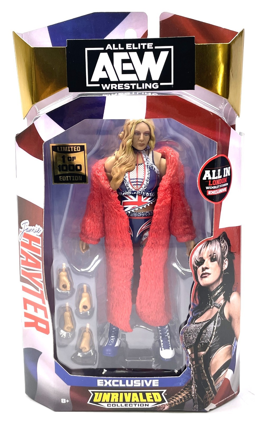 Jaime Hayter AEW All In UK Shop 1/1000 Exclusive Jazwares Unrivaled MOC