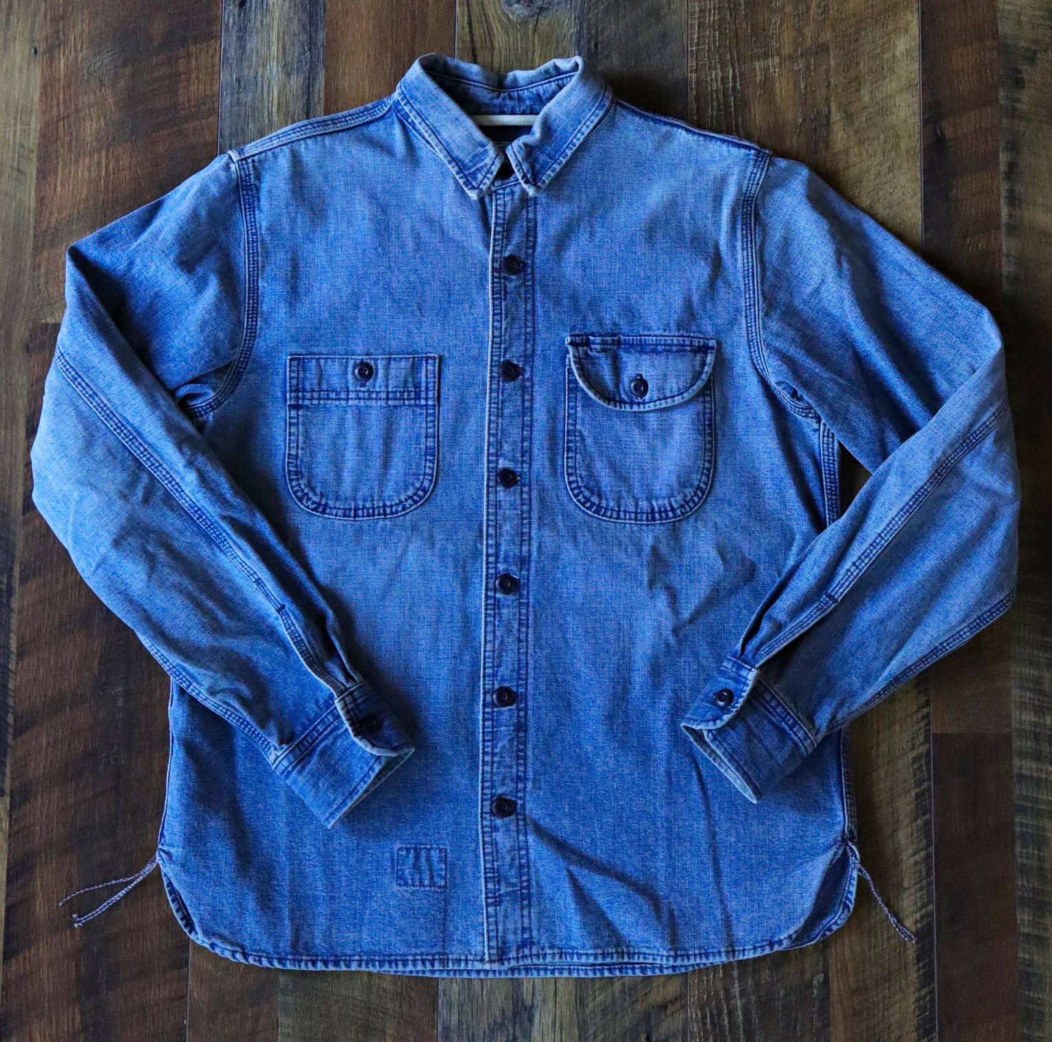 Rogue Territory RGT ISC Work Shirt Japanese Selvedge Denim Light Wash Size M Rogue Territory RGT ISC Work Shirt Japanese Selvedge Denim Light Wash Size M