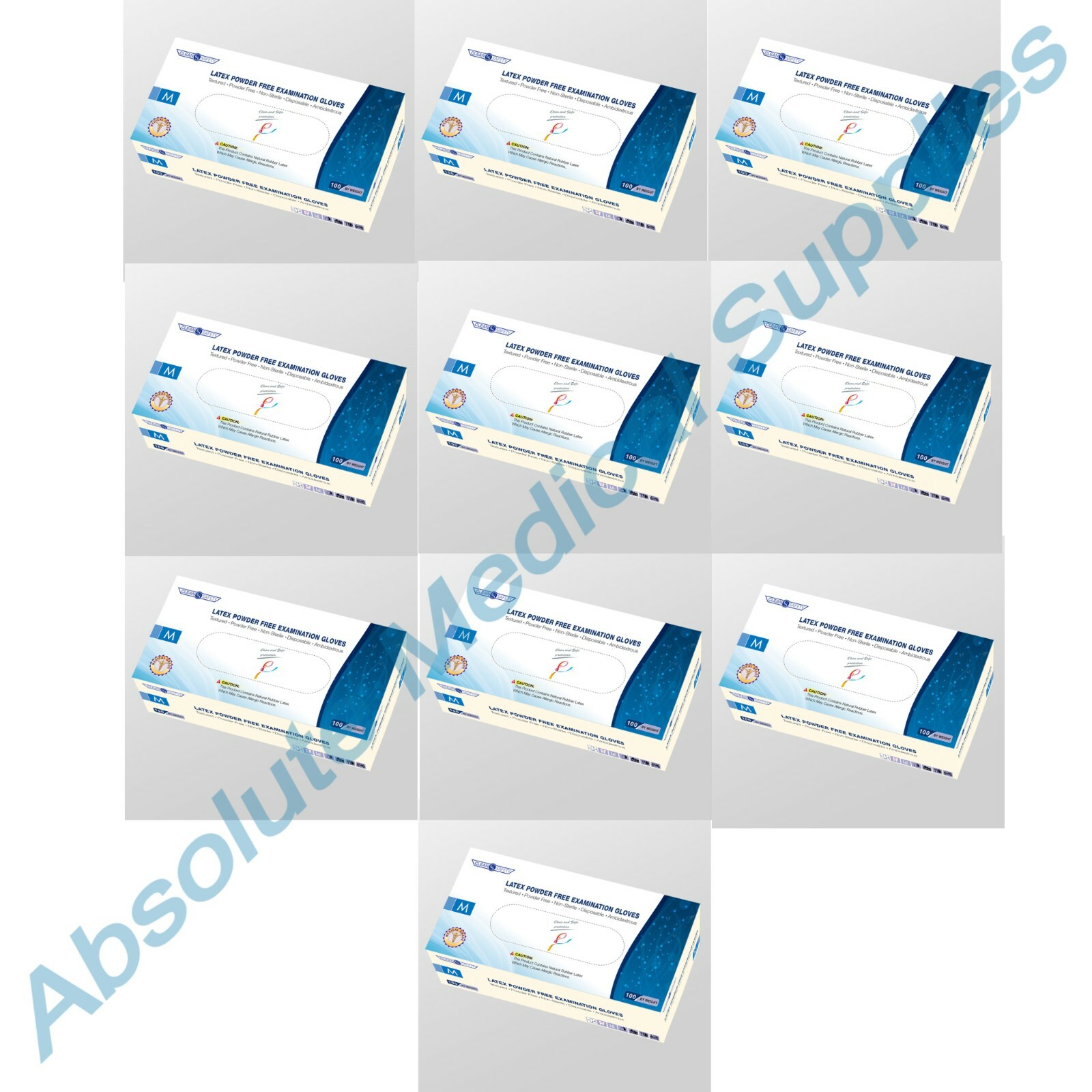 *1,000-Pieces* Clean Safety Powder Free Latex Examination Gloves X-Small CS5200