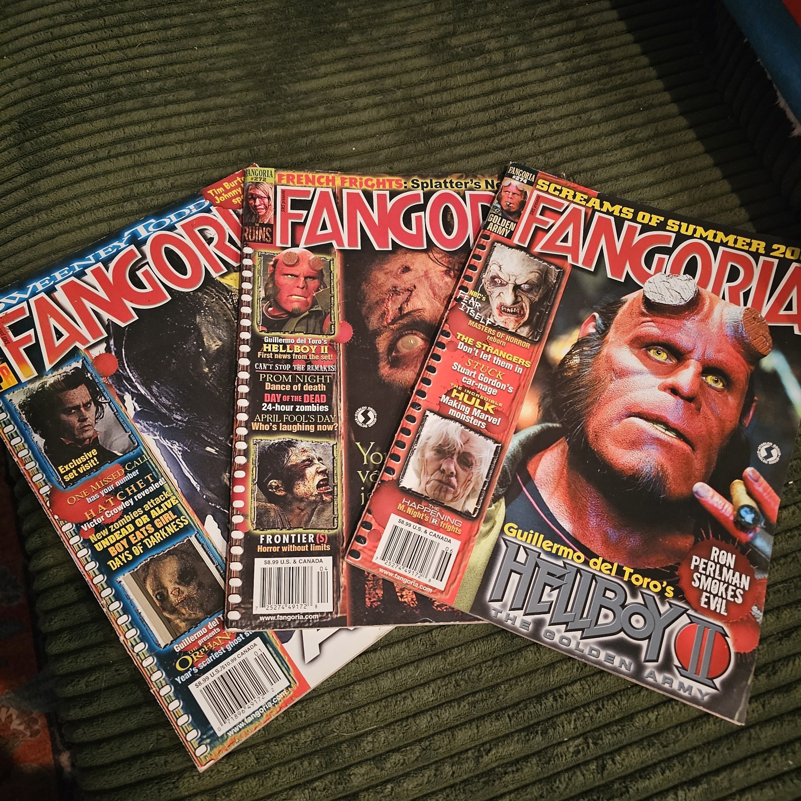fangoria magazine lot of 3 #269 #272 & #274 . pre owned good condition . Fast...
