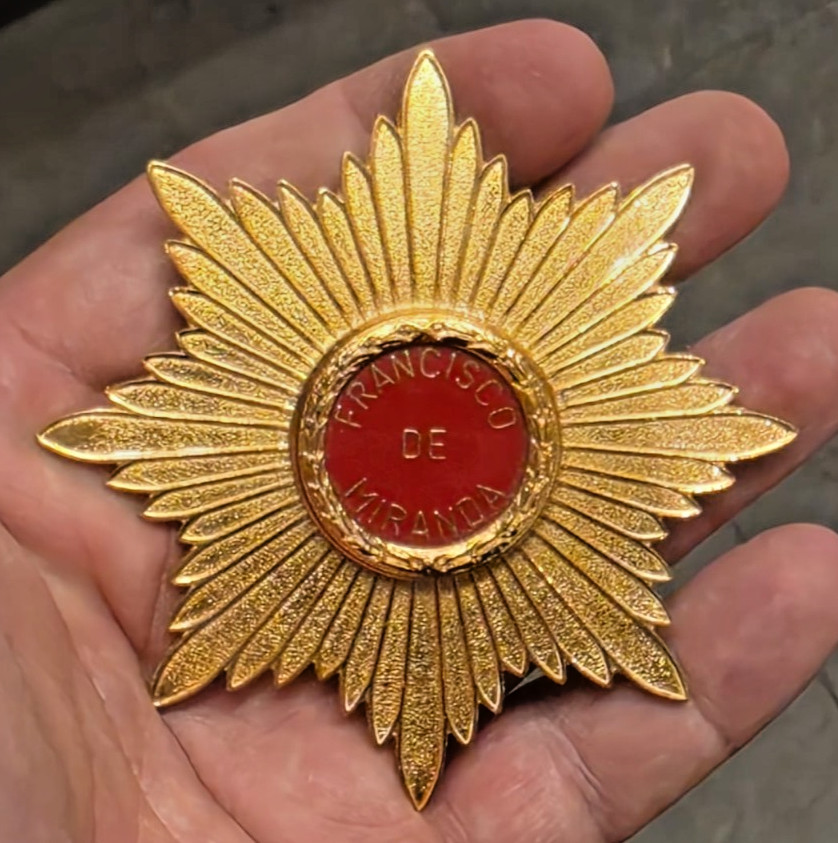 Venezuela Medal Order of Francisco de Miranda Grand Officer 2 MEDALS Venezuela Medal Order of Francisco de Miranda Grand Officer 2 MEDALS
