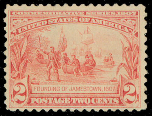 US Scott 329 Mint Never Hinged, Fine-Very Fine, SCV $85.00