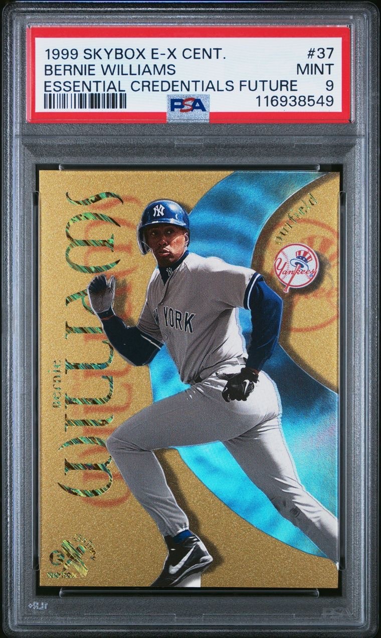 1999 Skybox E-X Cent Essential Credentials Future Bernie Williams #37 PSA 9 Pop2