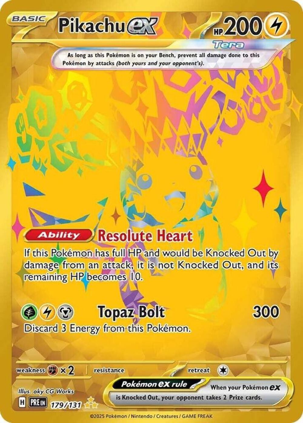 CGC 10 Pikachu ex - 179/131 - Hyper Rare - Prismatic Evolutions