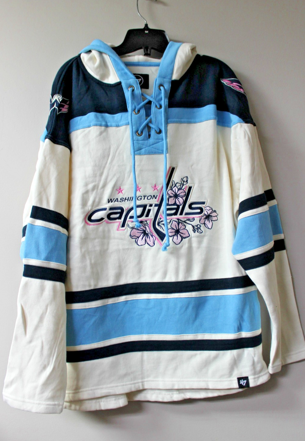 New NHL Washington Capitals Cherry Blossom Lacer mid weight cotton hoodie men M