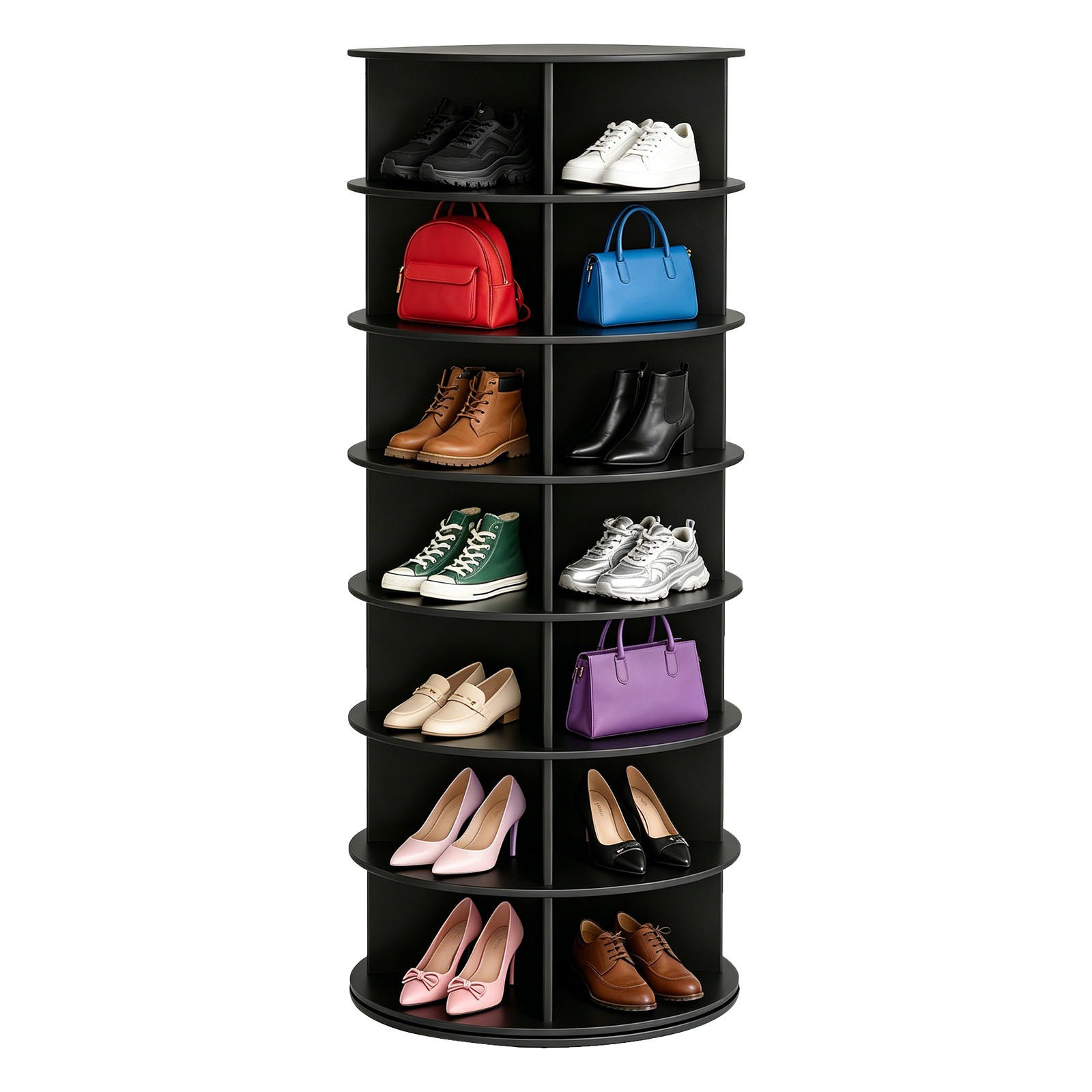 7 Tier Rotating Shoe Rack Tower Organizer Revolving 360 White Shoe Rack Storage 7 Tier Rotating Shoe Rack Tower Organizer Revolving 360 White Shoe Rack Storage