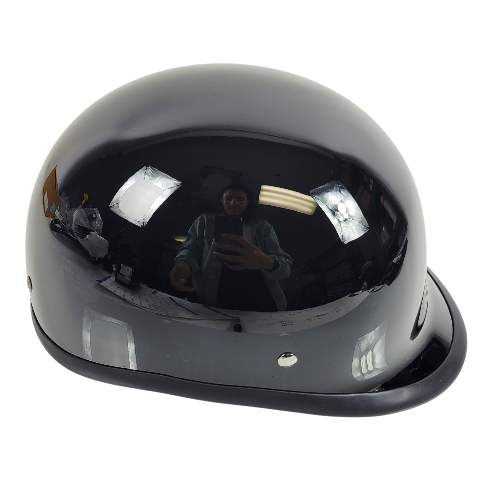 BADASS Trooper DOT Certified Motorcycle Helmet Gloss Black Size XS