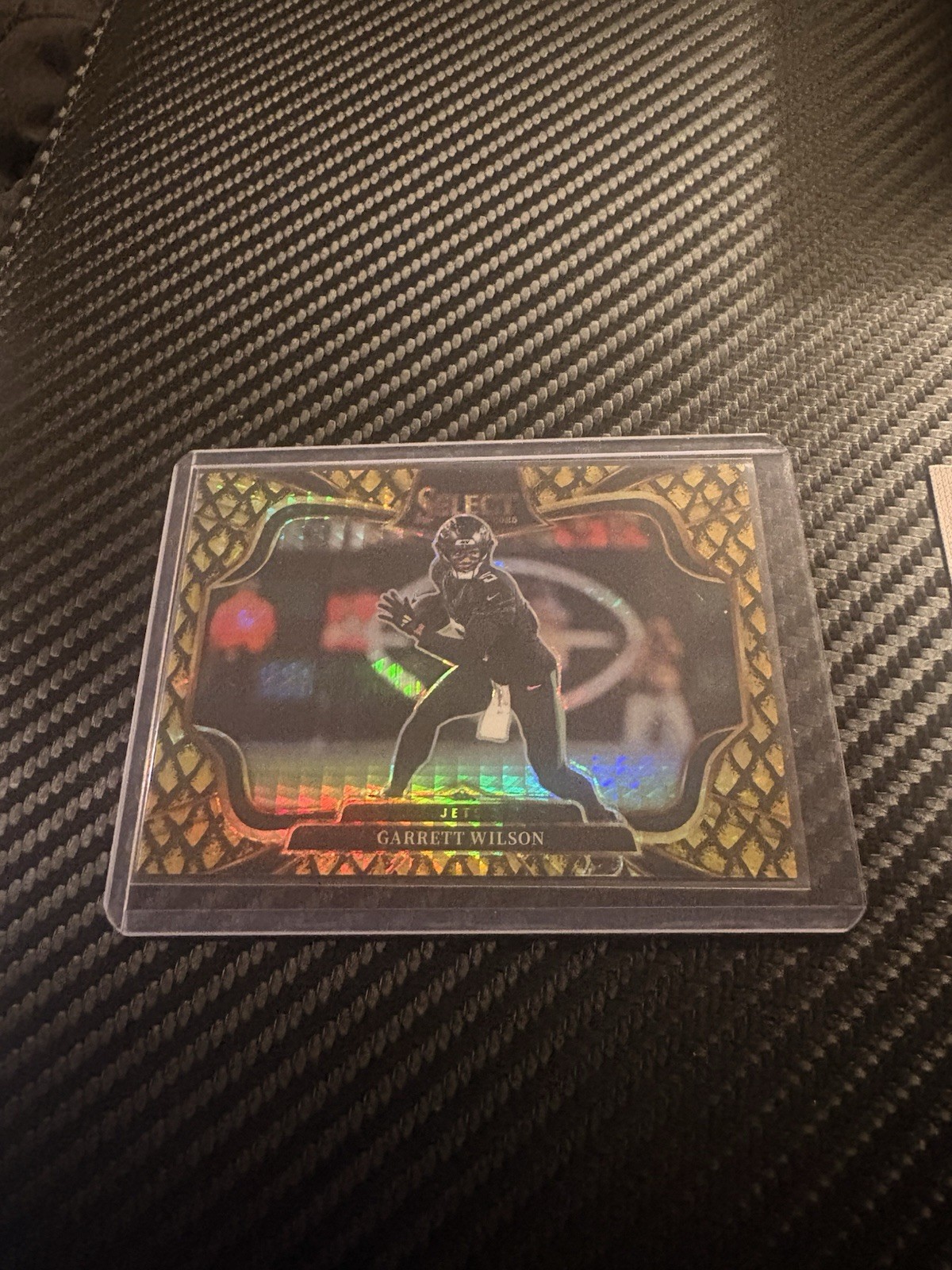 2025 Panini Select Garrett Wilson Field Level Gold dragon Scale /10 Jets 2025 Panini Select Garrett Wilson Field Level Gold dragon Scale /10 Jets
