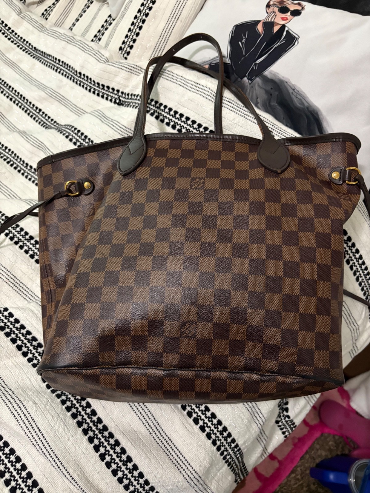 Louis Vuitton Neverfull Tote MM Brown Canvas