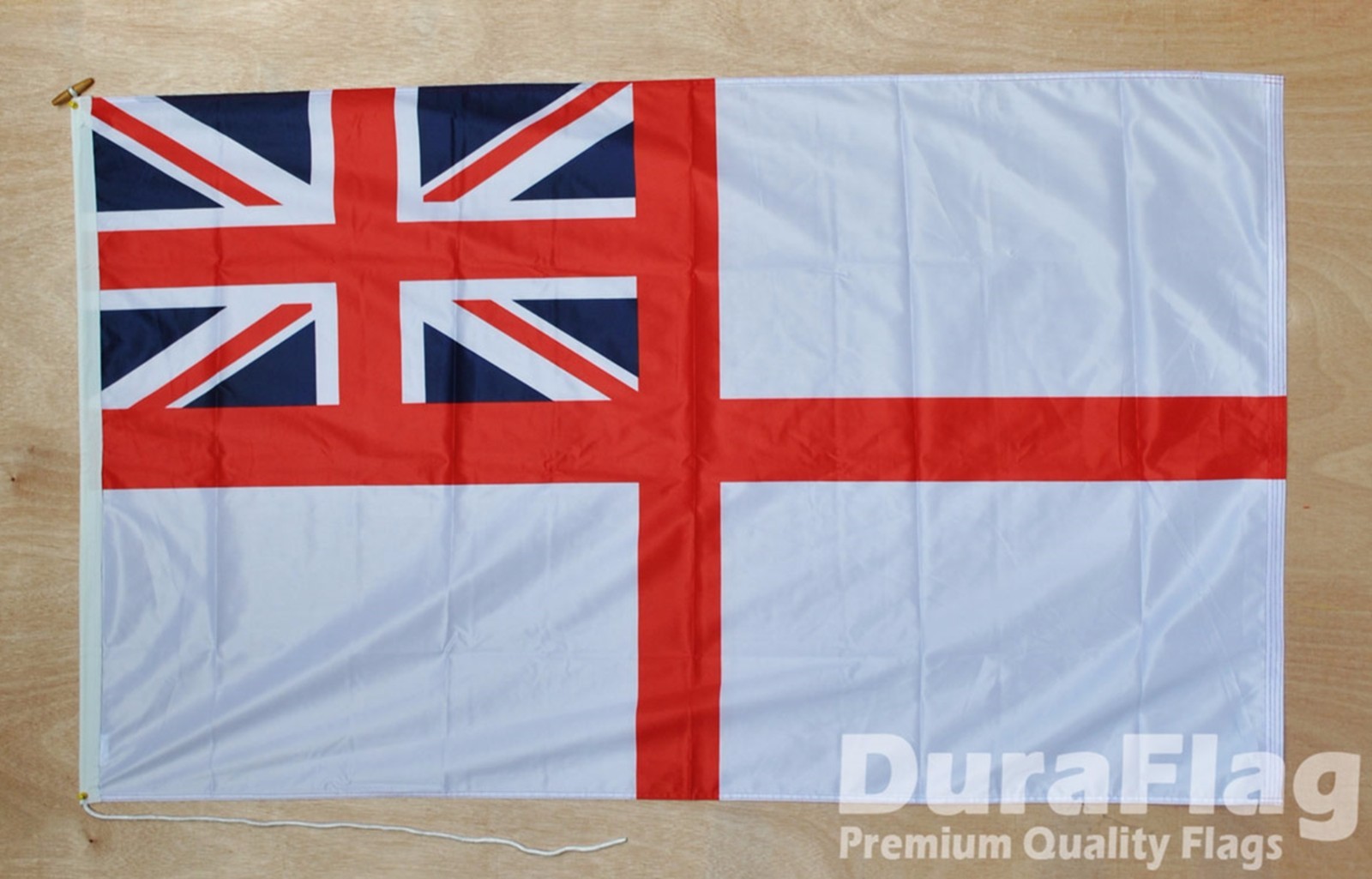 WHITE ENSIGN ROYAL NAVY DURAFLAG 150cm x 90cm HIGH QUALITY FLAG ROPE & TOGGLE