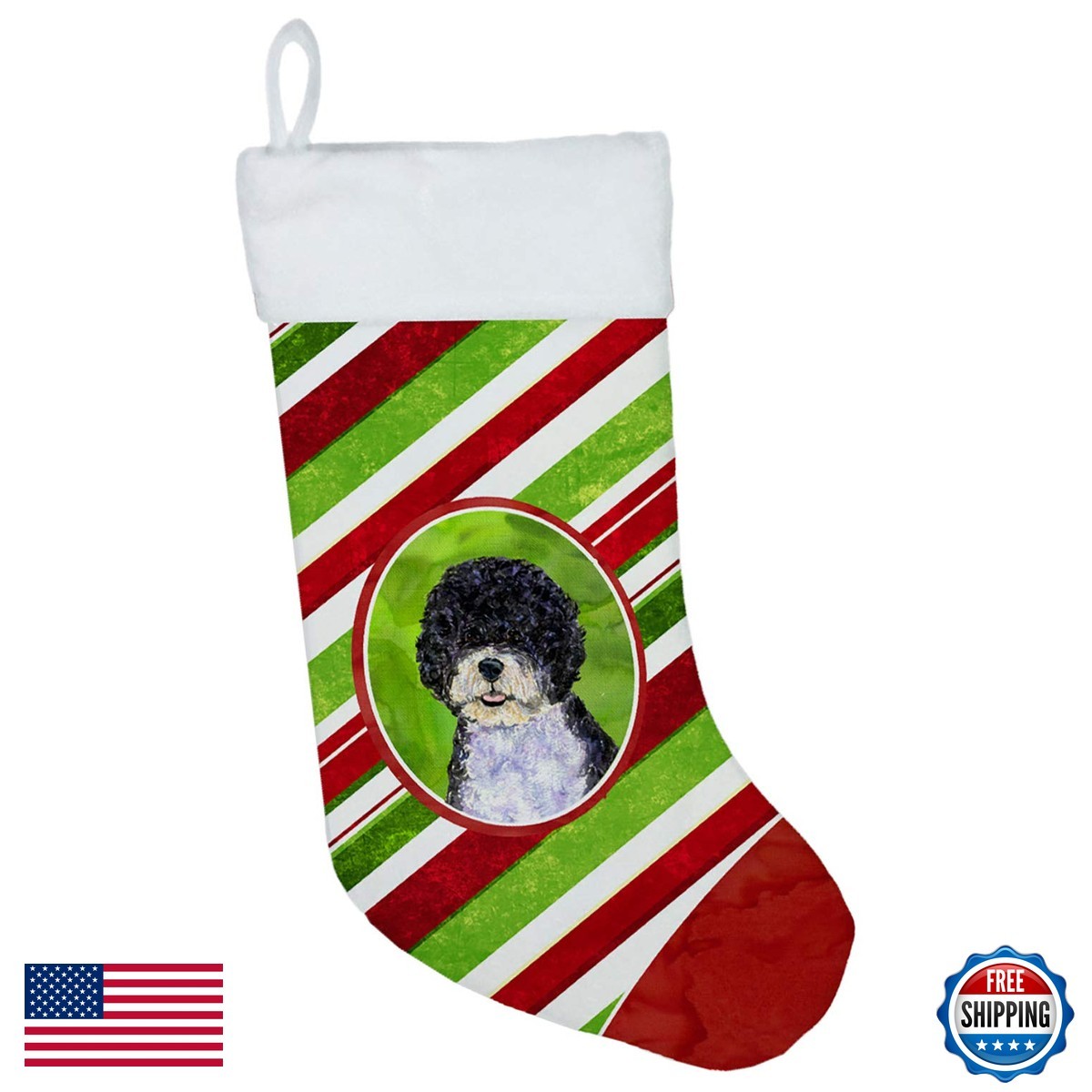 Caroline's Treasures SS4559-CS Portuguese Water Dog Candy Cane Holiday