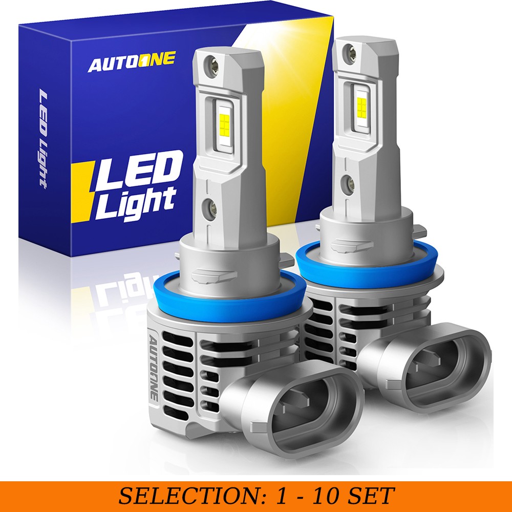 2-20X H11/H8/H9 LED Headlight Bulb Hi/Lo Beam Combo 6500K White Canbus AUXITO E5