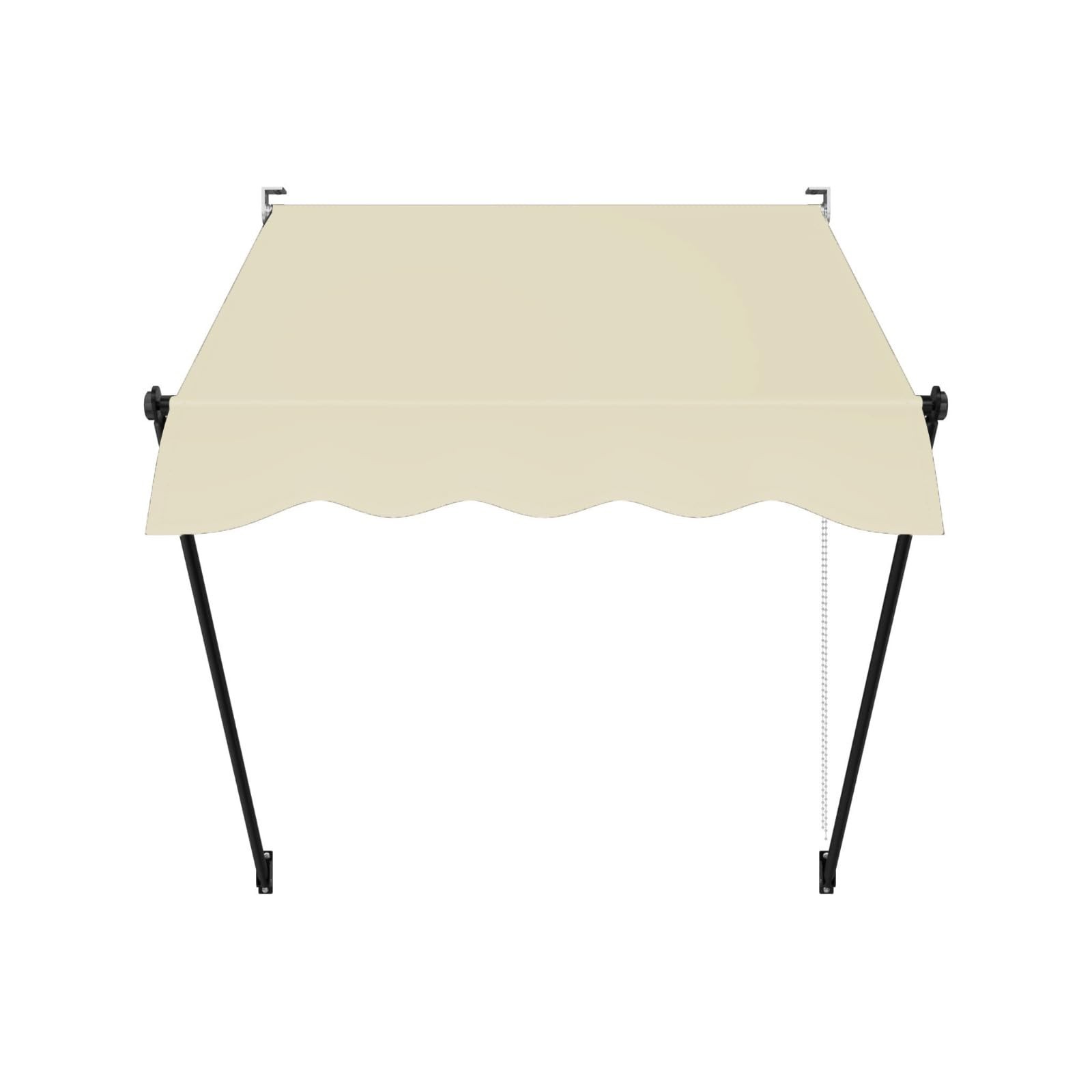 Manual Retractable Door Cover| 42” Screw-in Outdoor Awning| Adjustable Pergol...