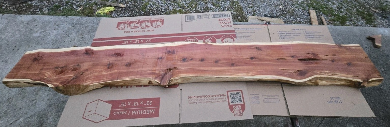 Large Eastern Red Cedar Live Edge Slab 75\