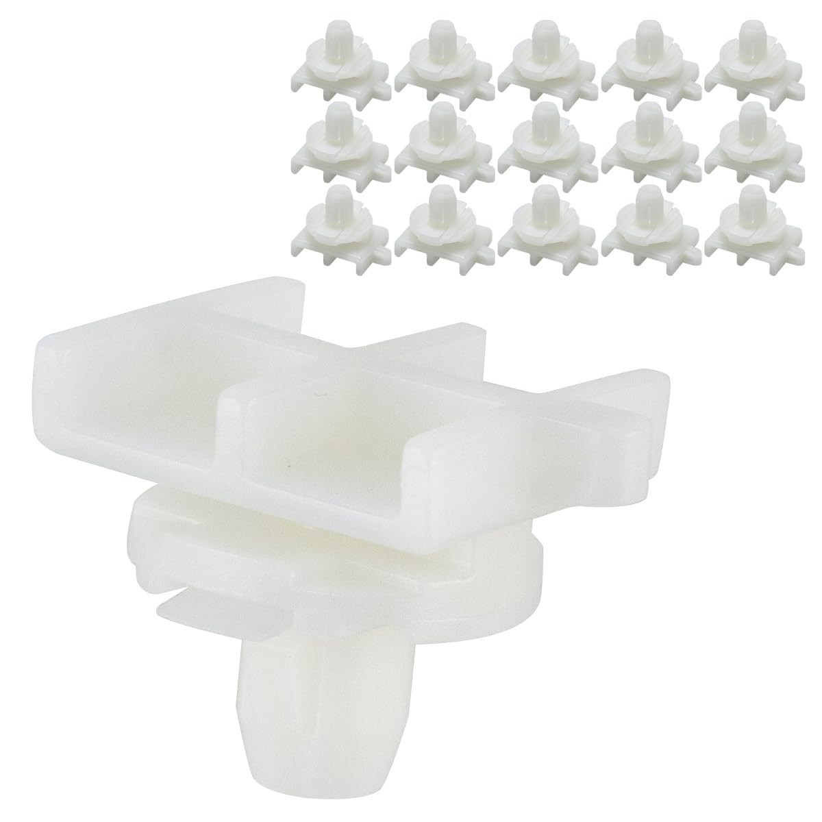 RLB-HILON 15PCS Rocker Panel Moulding Clips Compatible with Ford White 