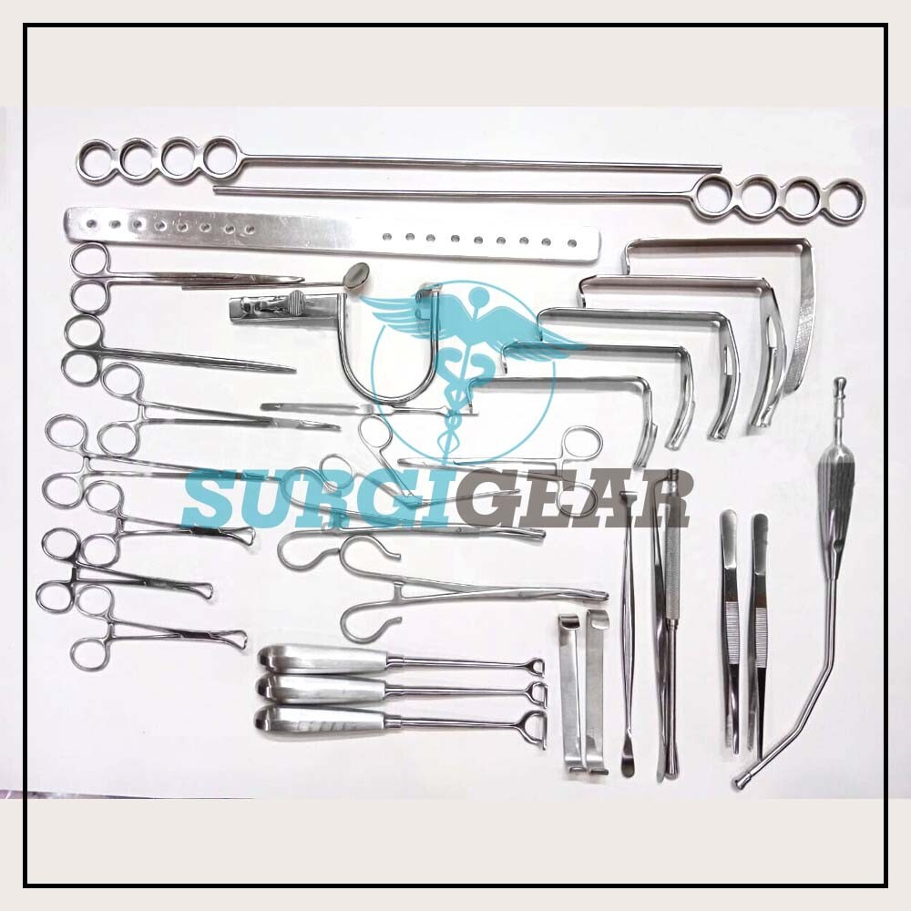 Tonsillectomy and Adenoidectomy Set of 30 Pcs Surgical Instruments Kit with Box Tonsillectomy and Adenoidectomy Set of 30 Pcs Surgical Instruments Kit with Box