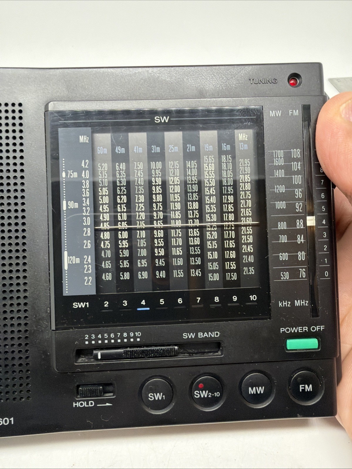 Sony ICF-7601 FM/AM/SW 12 Bands (1988) Tested & Working