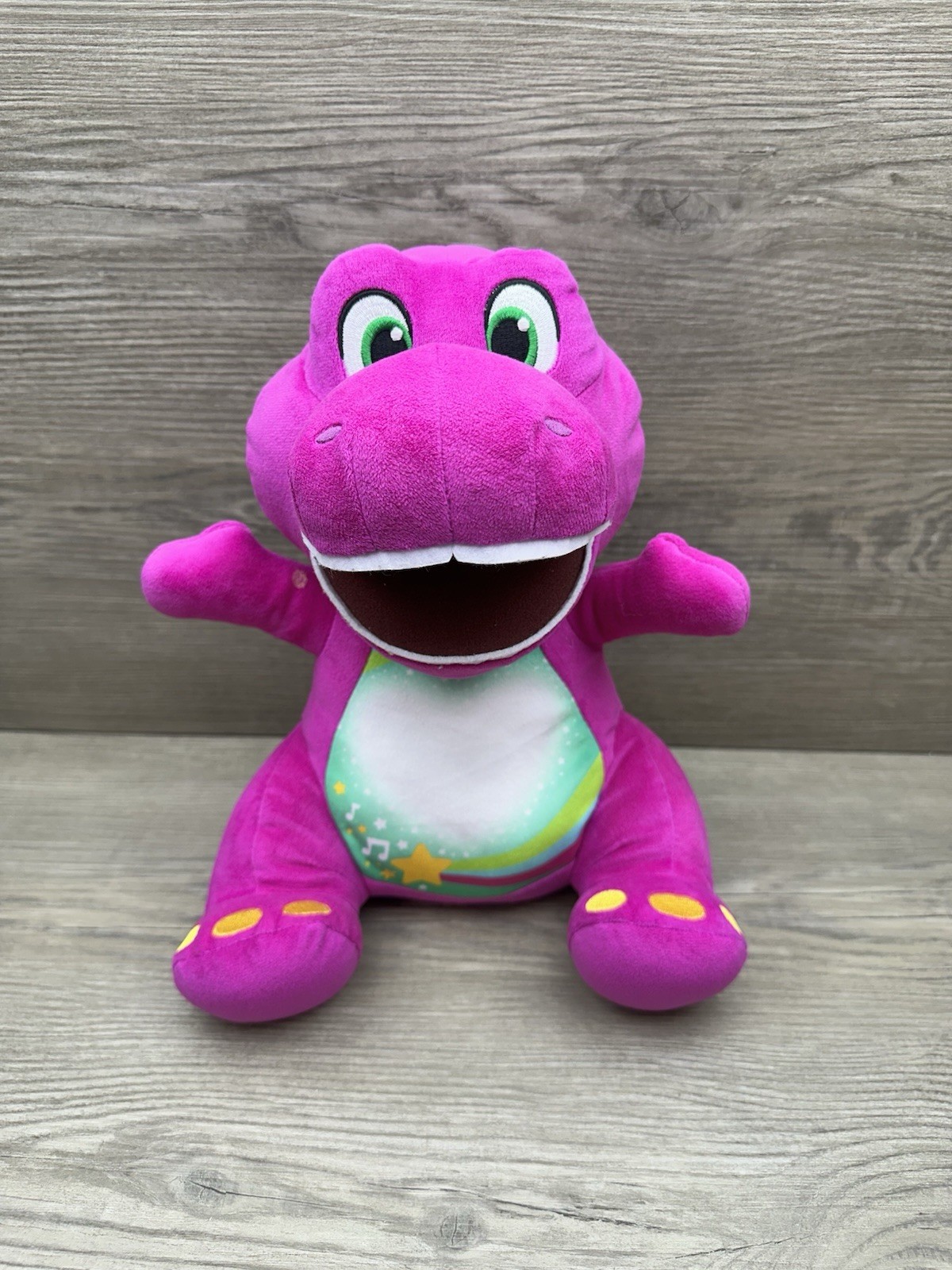 Fisher-Price Barney's World Heart Glow Plush Toy With 40+ Songs Sounds Phrases