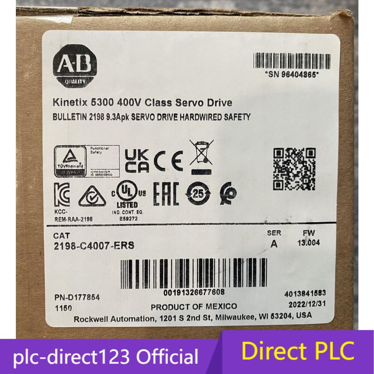 2198-C4007-ERS New Sealed AB 2198-C4007-ERS Kinetix 5300 Servo Drive US Free Tax