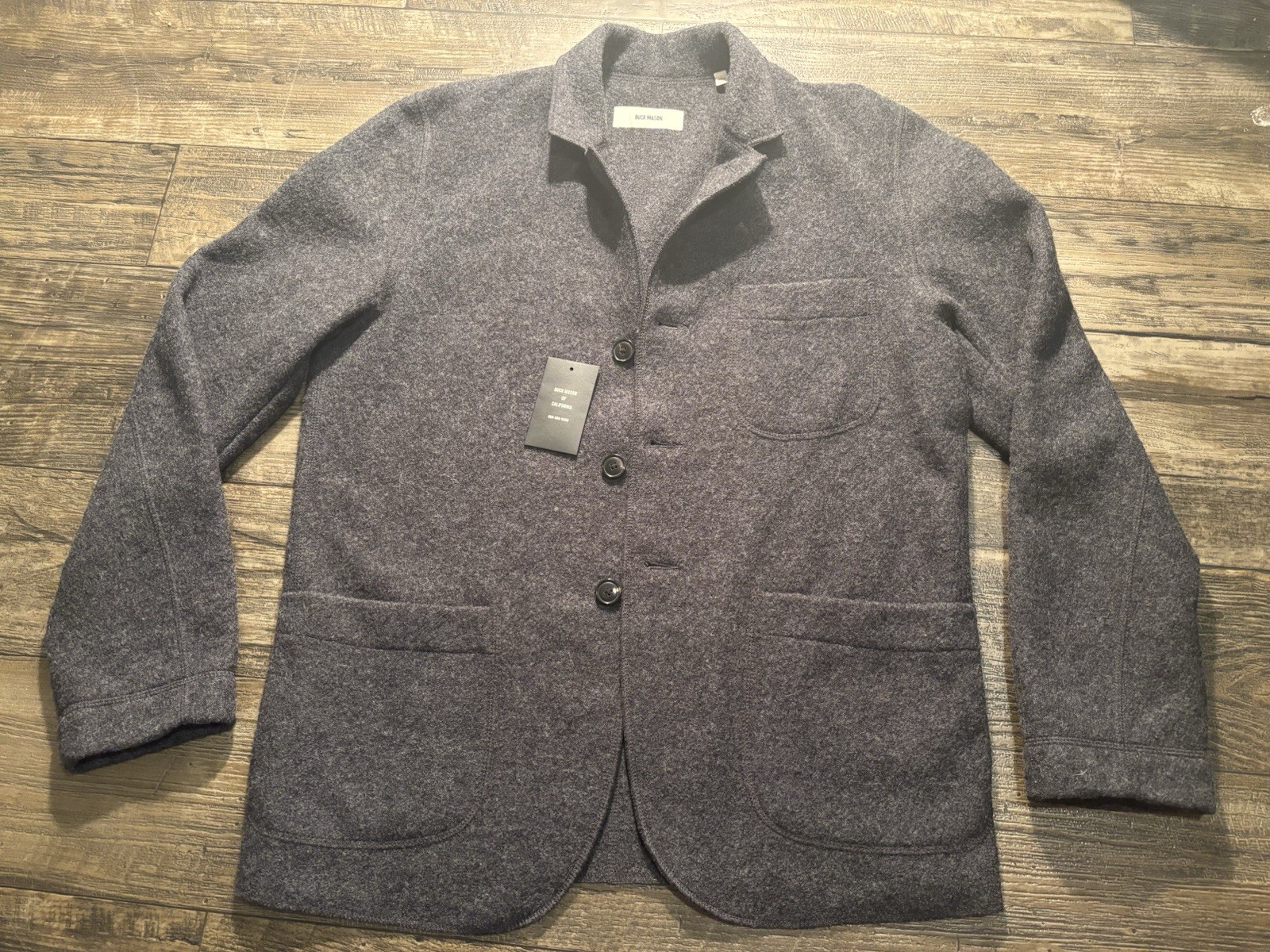 Buck Mason Wool Felted Chore Coat Mens Med Heather Gray Pockets Military Work Buck Mason Wool Felted Chore Coat Mens Med Heather Gray Pockets Military Work