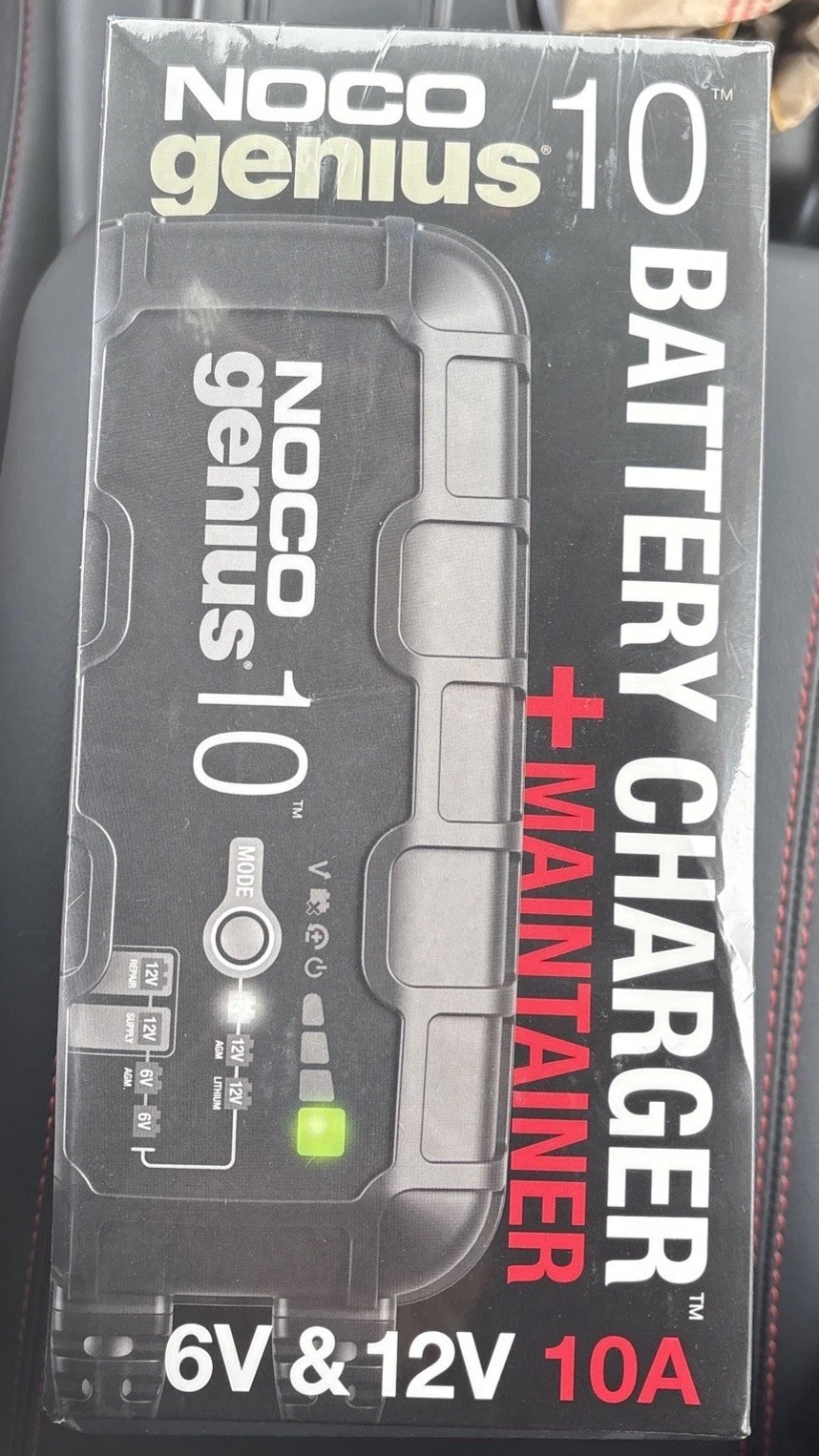 NOCO GENIUS10 6V/12V 10A Smart Battery Charger, Trickle Charger and Maintainer NOCO GENIUS10 6V/12V 10A Smart Battery Charger, Trickle Charger and Maintainer