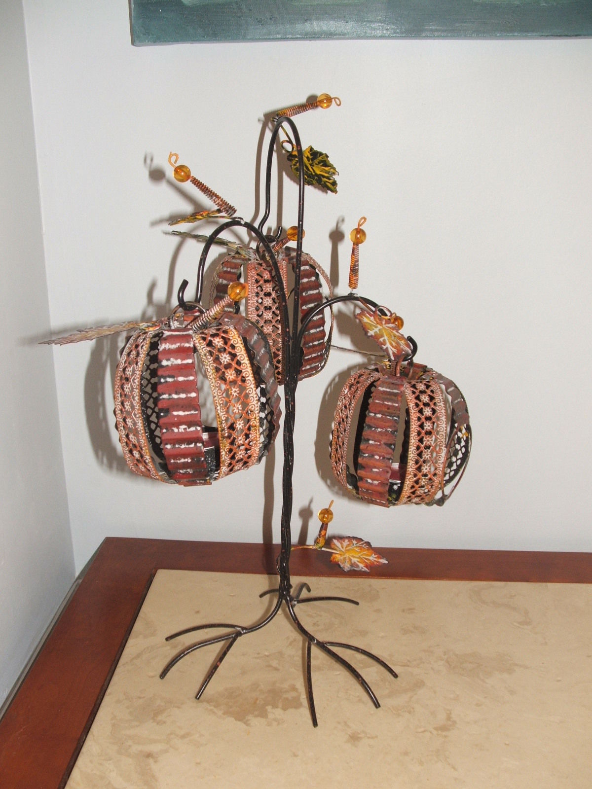 NEW in box pier 1 metal 3 tealight holder stand NEW in box pier 1 metal 3 tealight holder stand